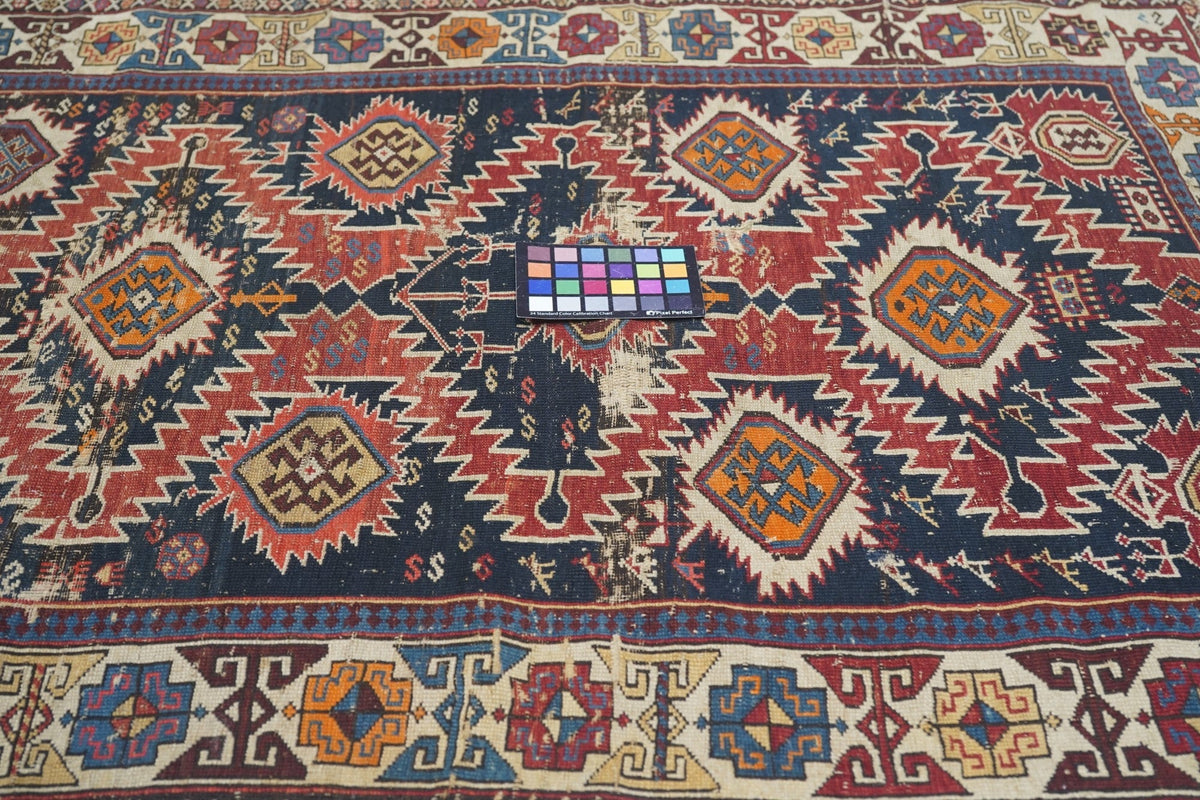 Antique Caucasian Shirvan Rug 3'7'' x 4'6''