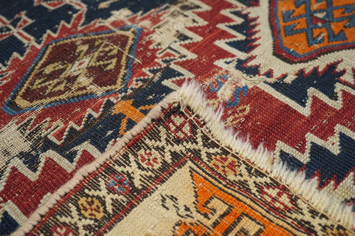 Antique Caucasian Shirvan Rug 3'7'' x 4'6''