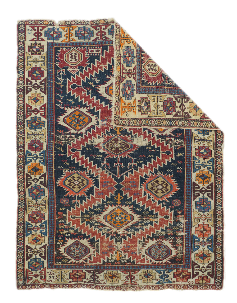Antique Caucasian Shirvan Rug 3'7'' x 4'6''