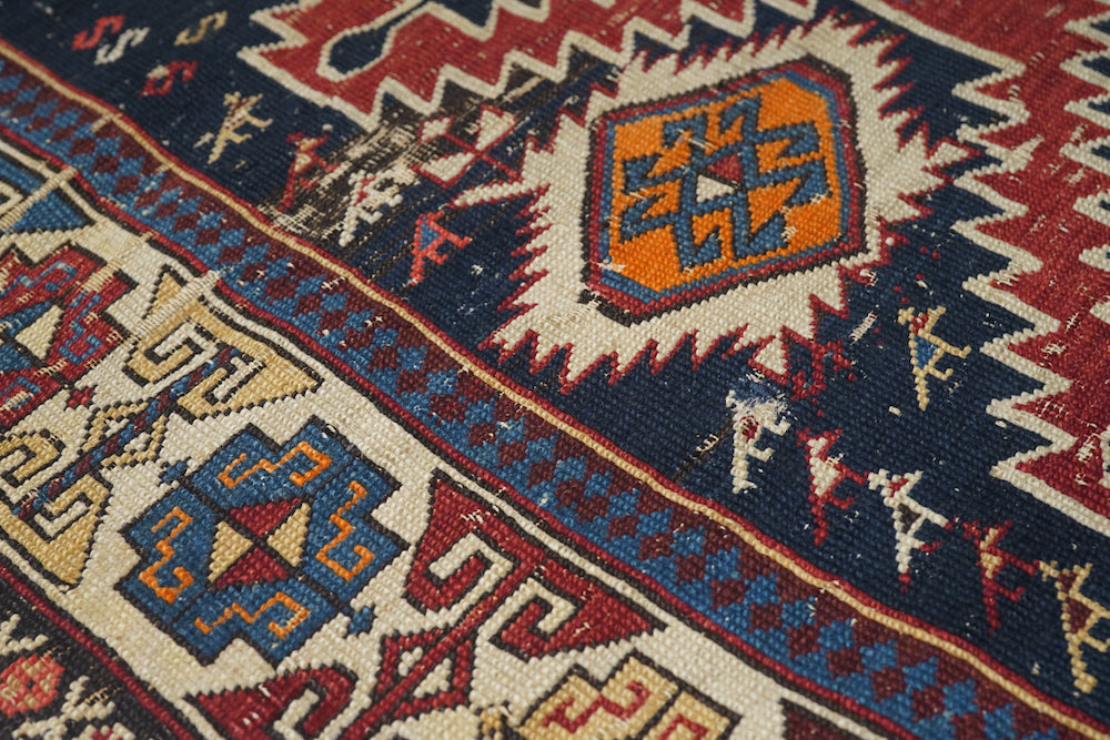 Antique Caucasian Shirvan Rug 3'7'' x 4'6''