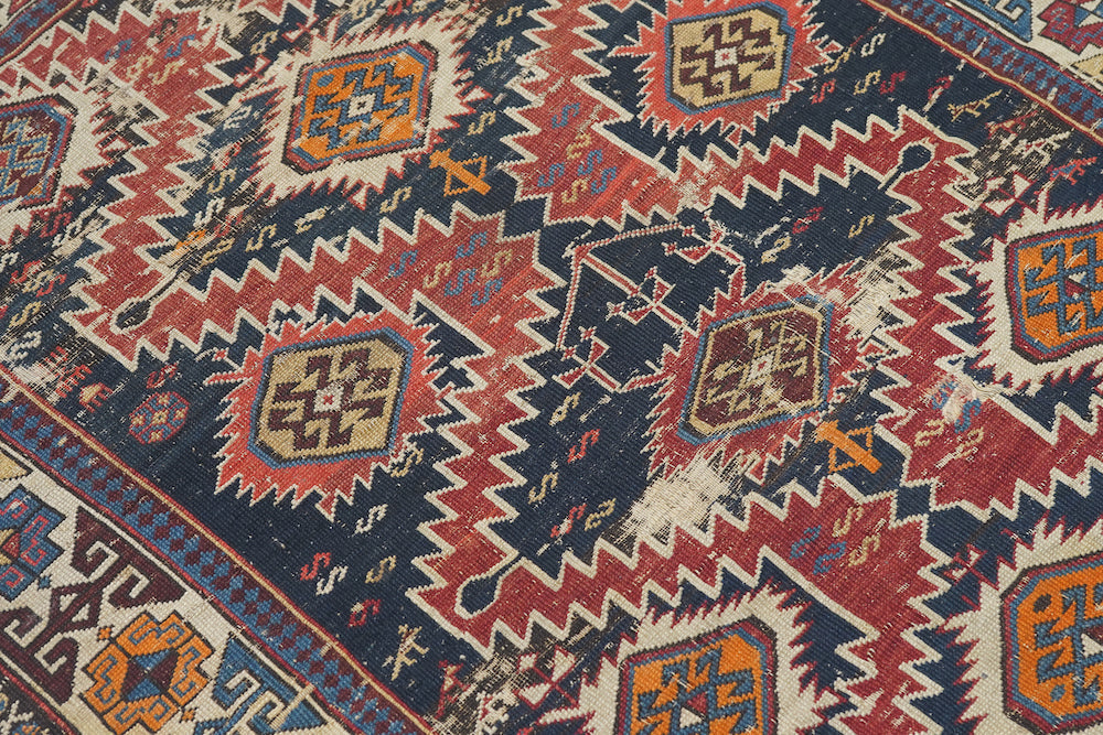 Antique Caucasian Shirvan Rug 3'7'' x 4'6''