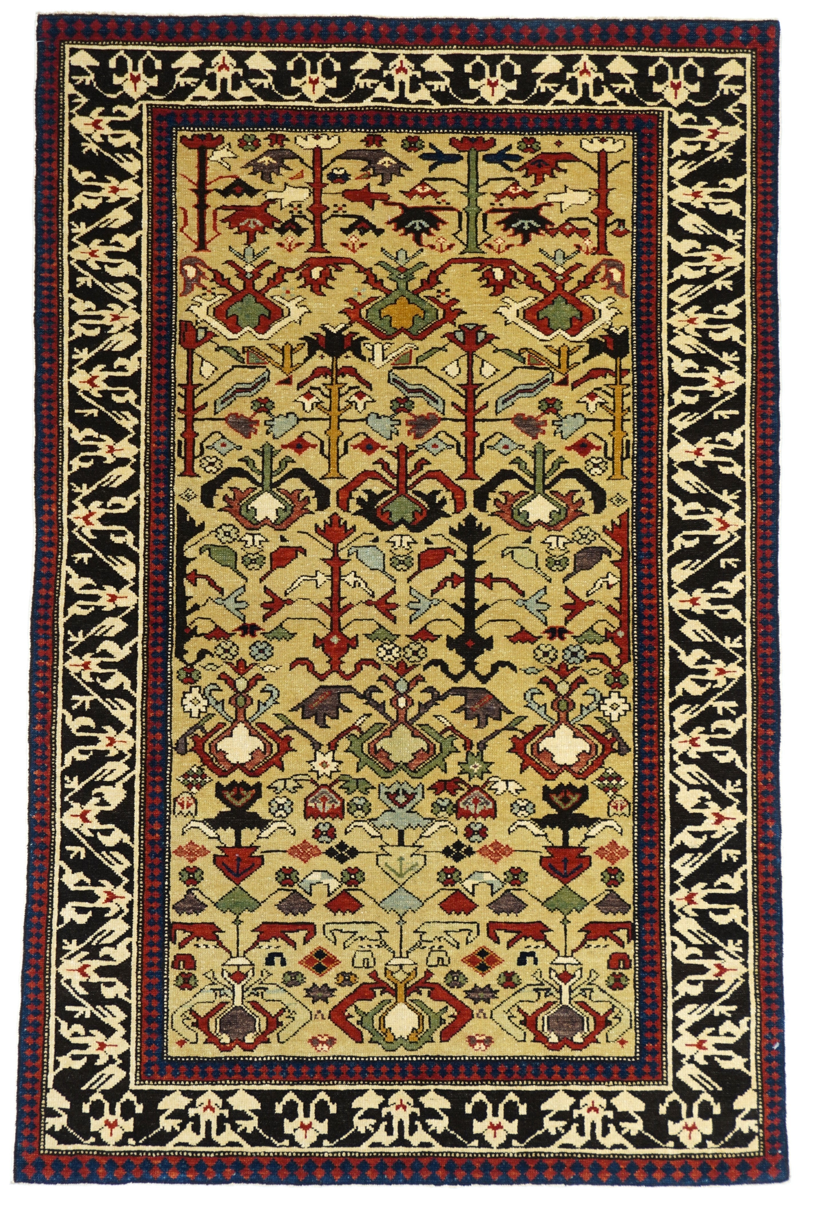 Vintage Shirvan Rug 3'3'' x 5'10''