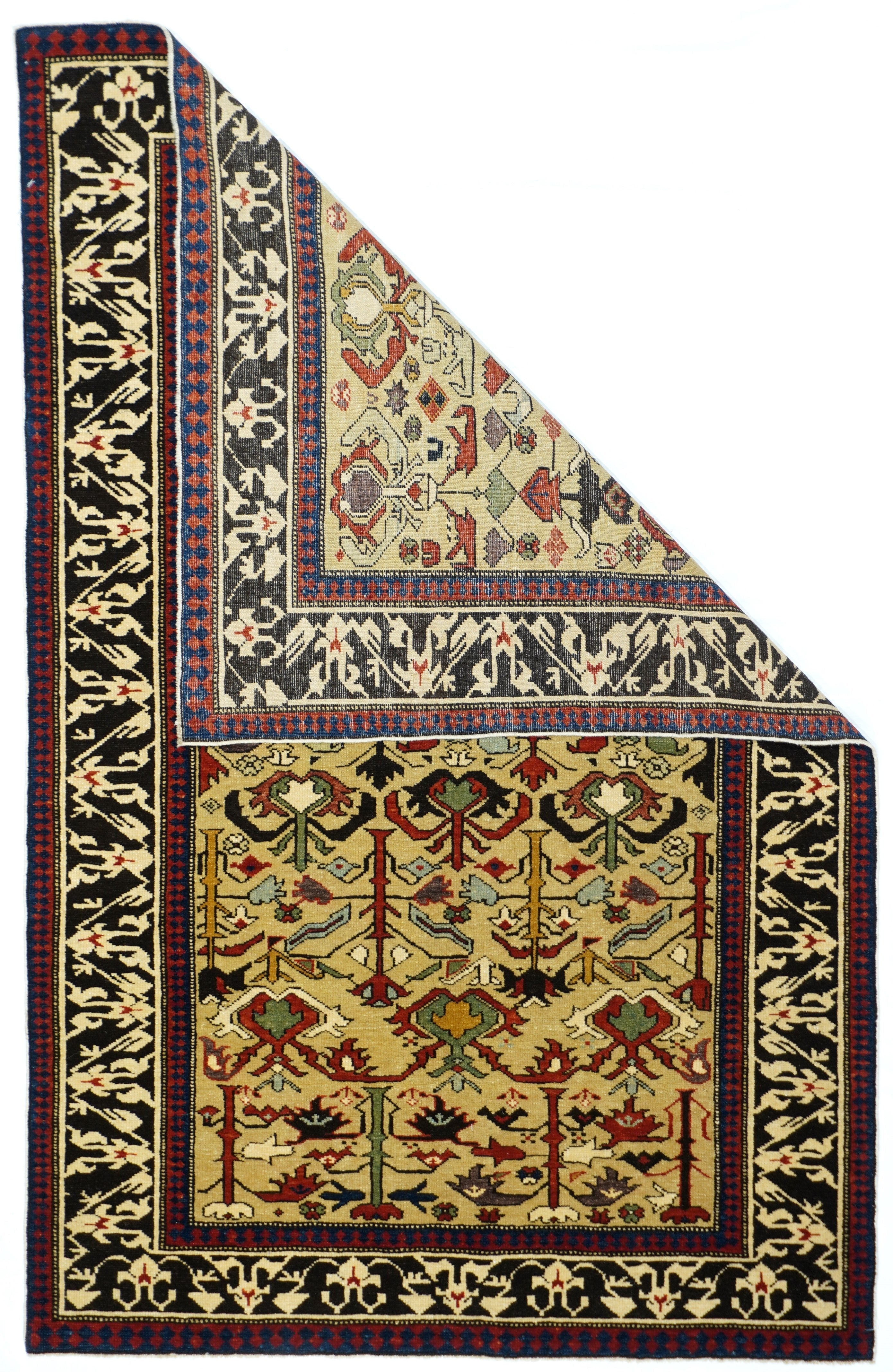 Vintage Caucasian Shirvan Rug 3'3'' x 5'10''