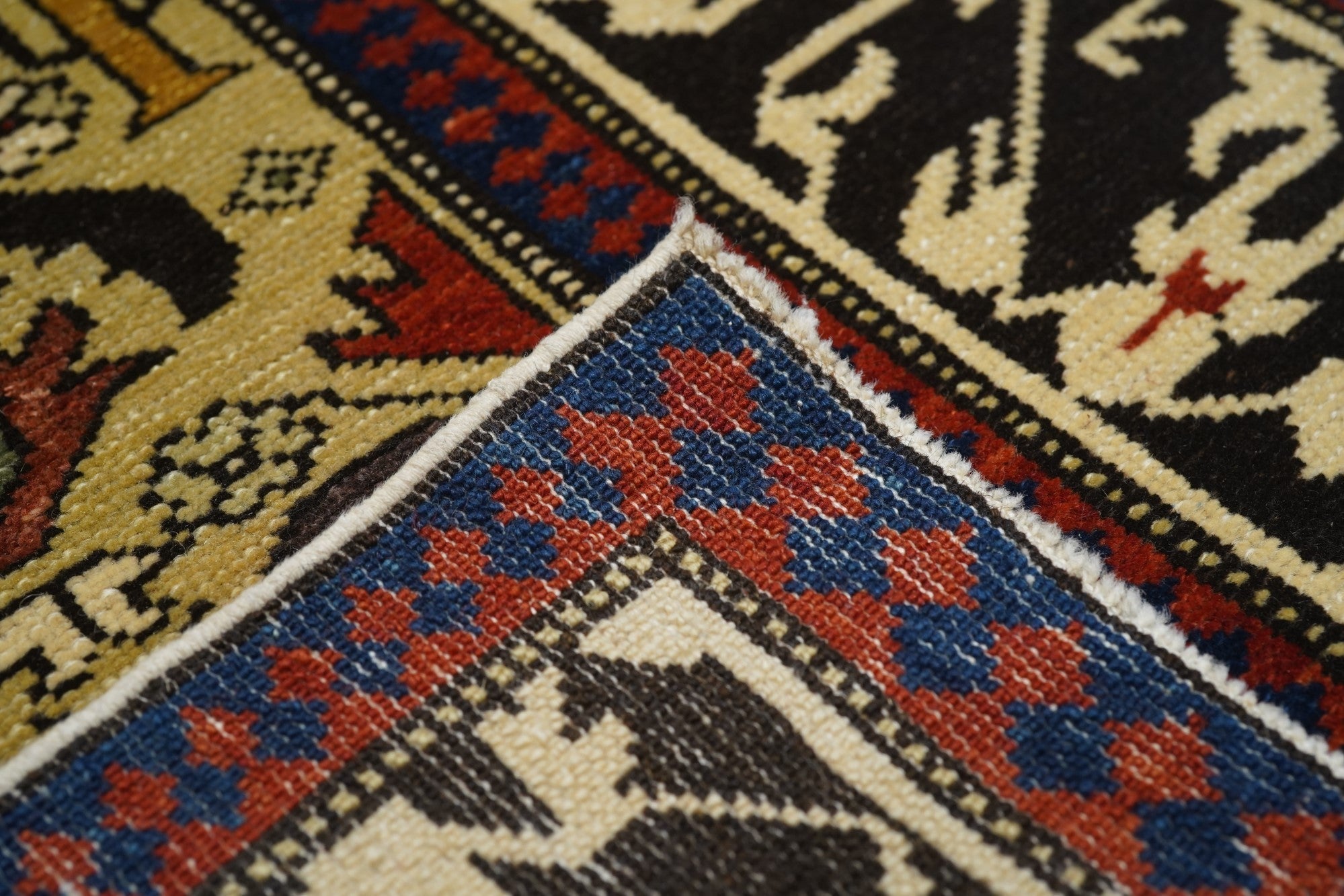 Vintage Caucasian Shirvan Rug 3'3'' x 5'10''