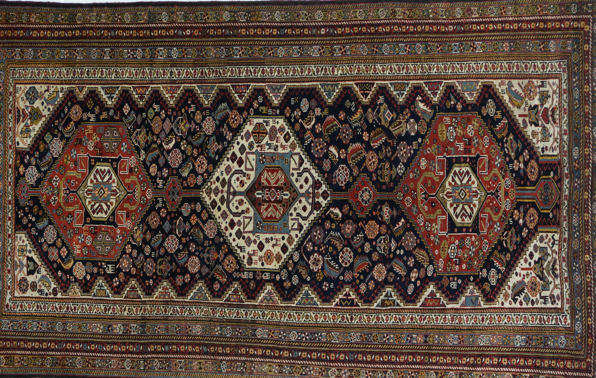 Antique Khamseh Tribal Rug 5'8'' x 9'3''