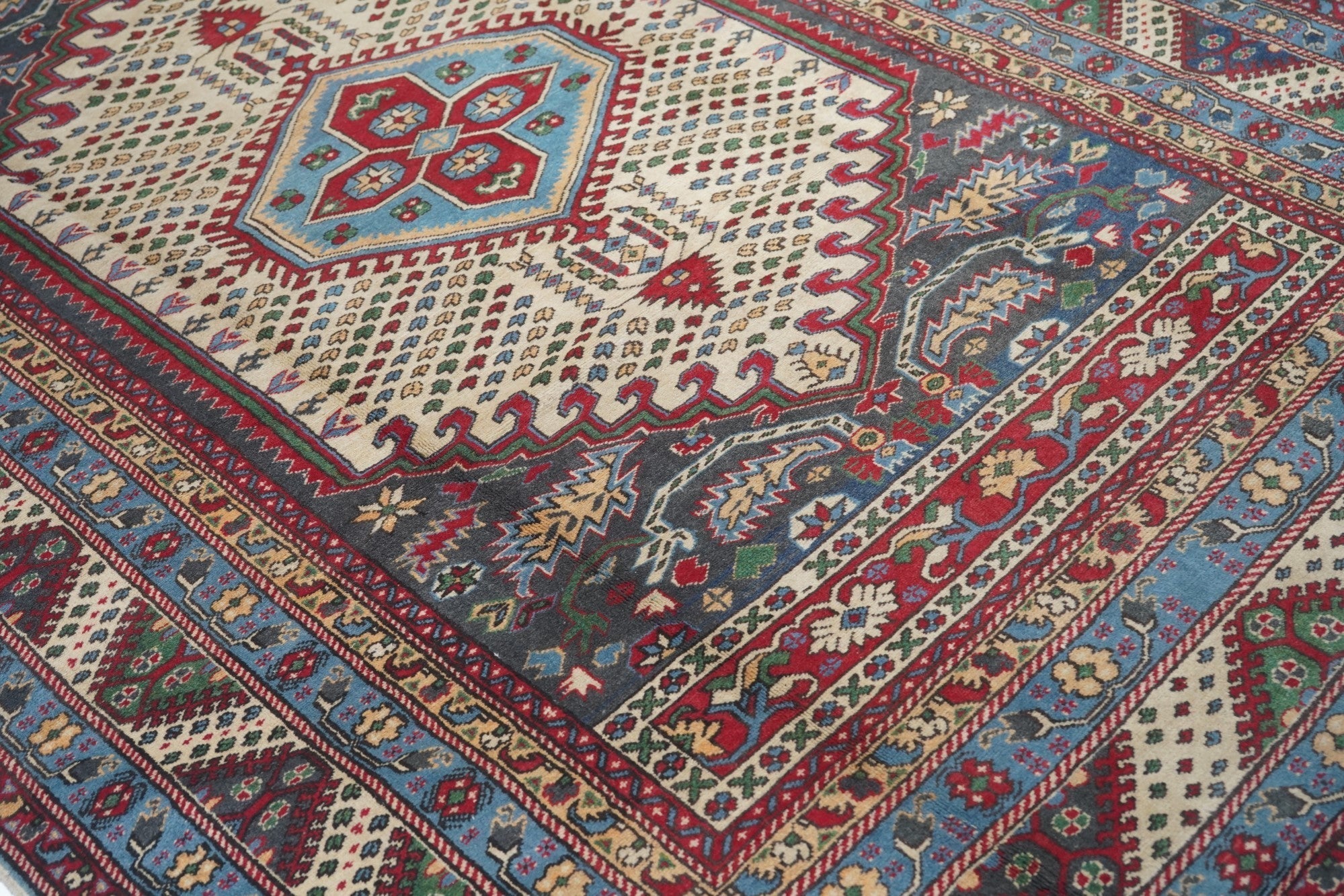 Vintage Caucasian Shirvan Rug 6'2'' x 9'5''