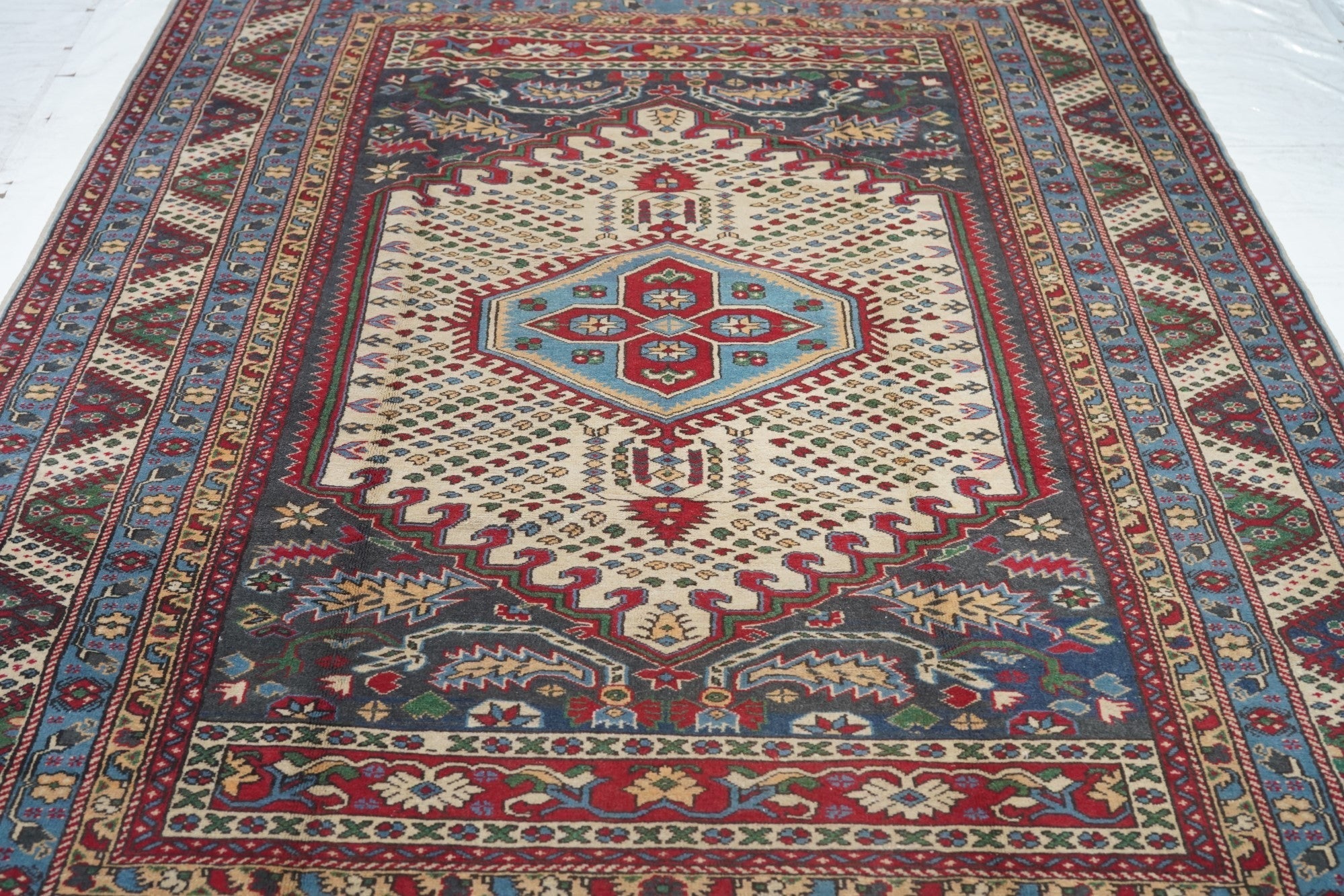 Vintage Caucasian Shirvan Rug 6'2'' x 9'5''