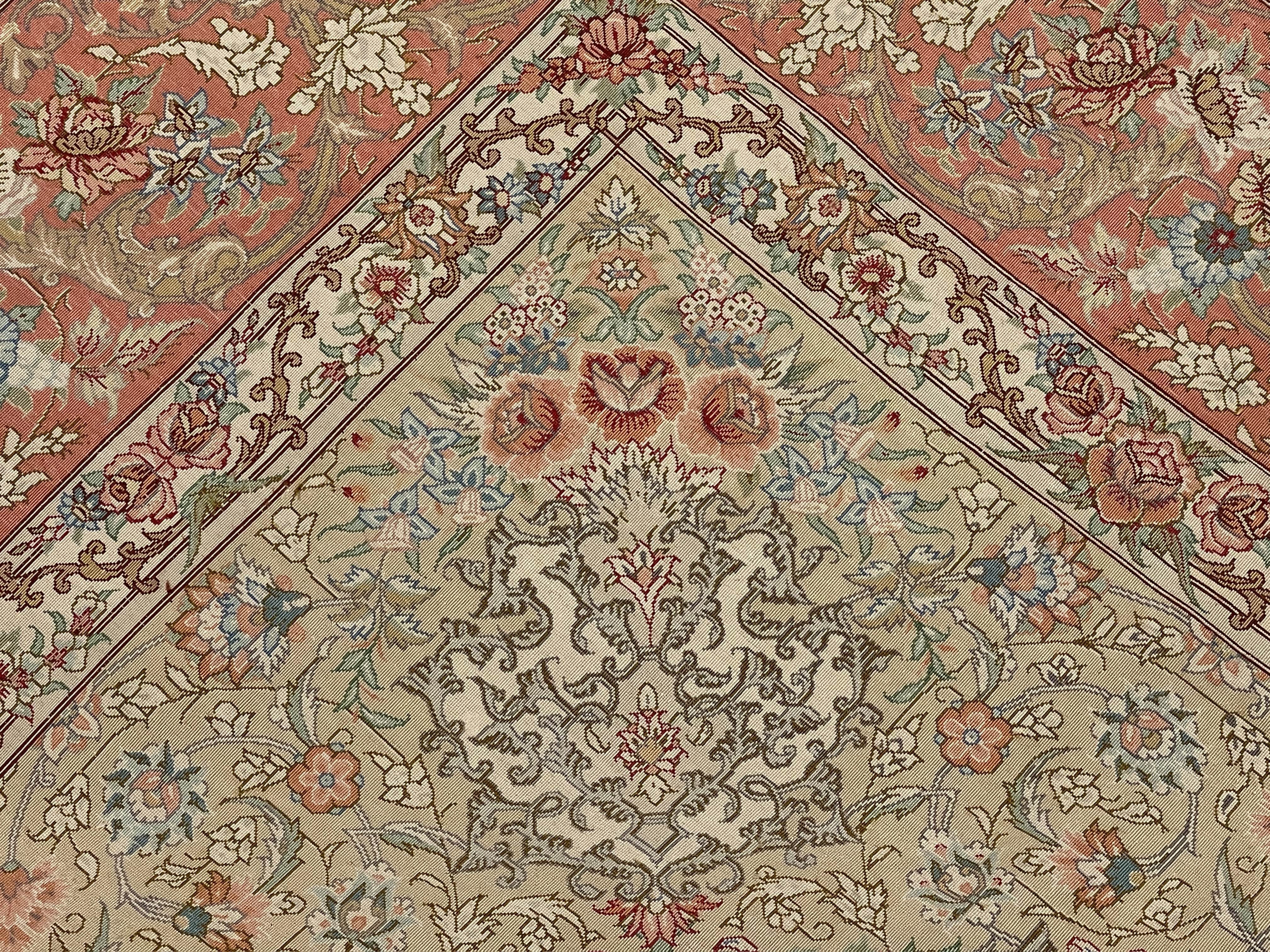 Extremely Fine Vintage Silk Qum Rug 8'0'' x 10'0''