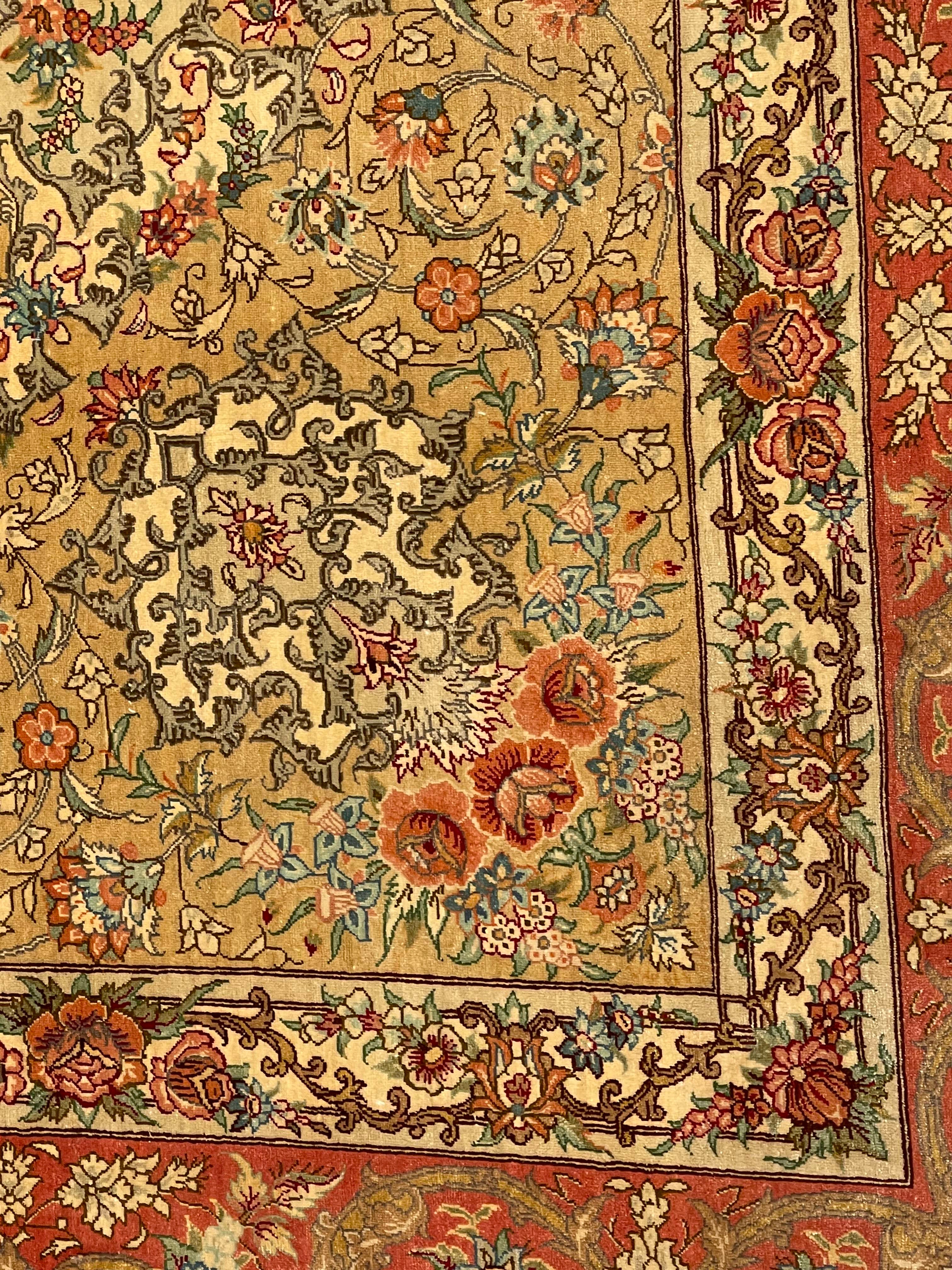 Extremely Fine Vintage Silk Qum Rug 8'0'' x 10'0''