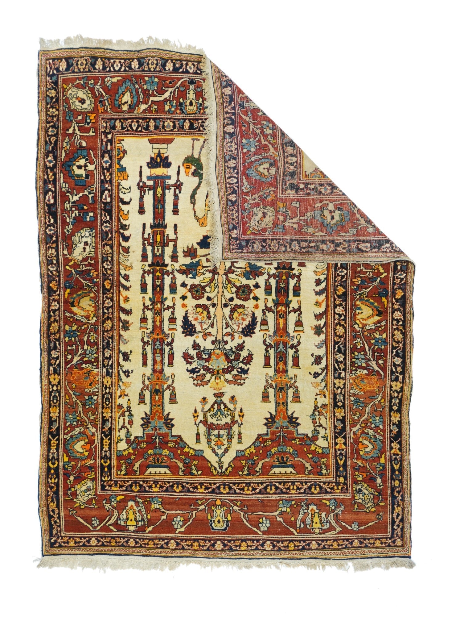Antique Haji Jalili Tabriz Rug 4'5'' x 5'11''