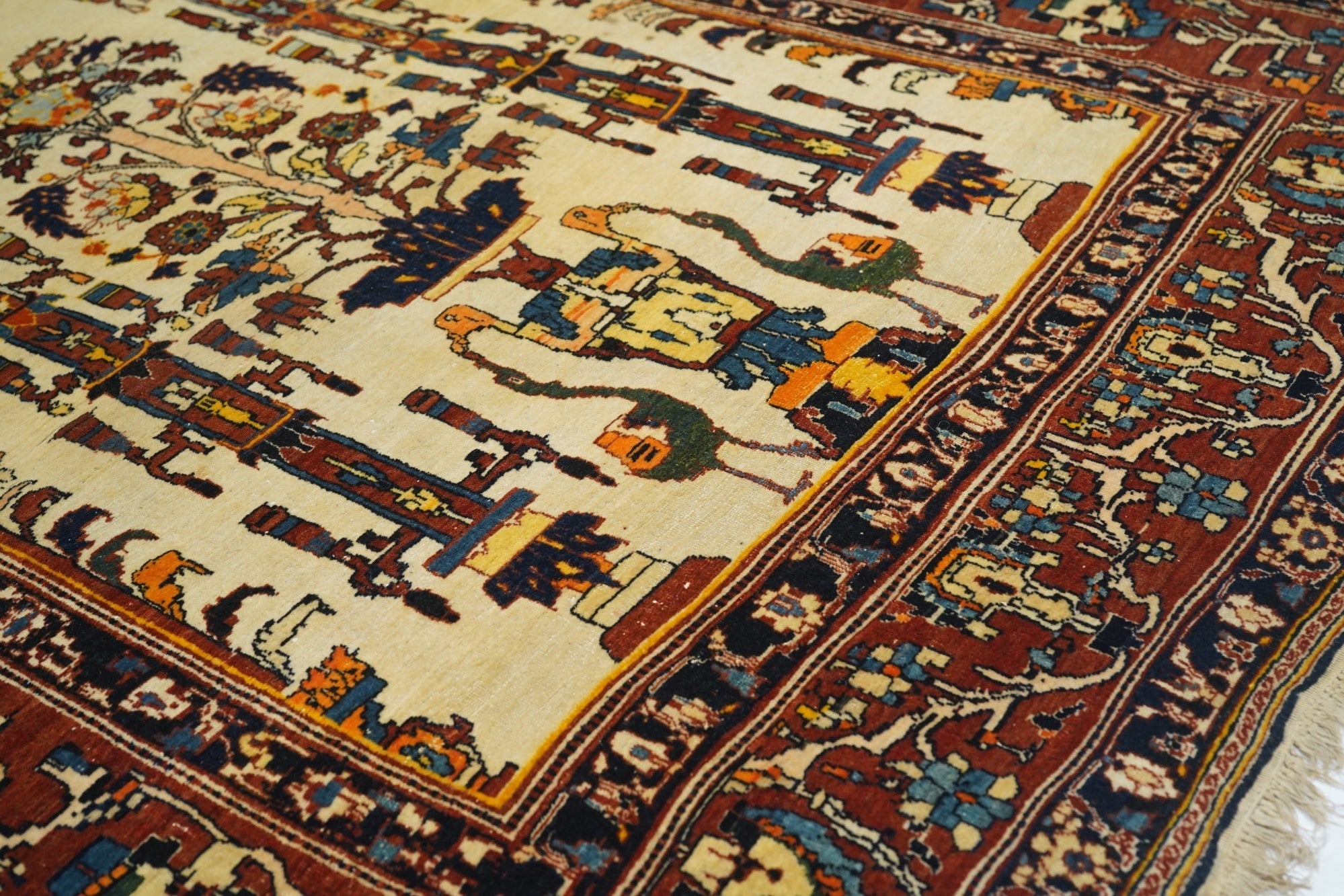 Antique Haji Jalili Tabriz Rug 4'5'' x 5'11''