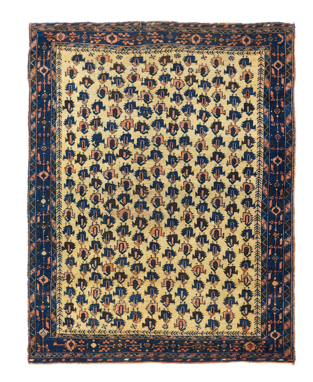 Antique Tribal Afshar Rug 3'9'' x 4'8''