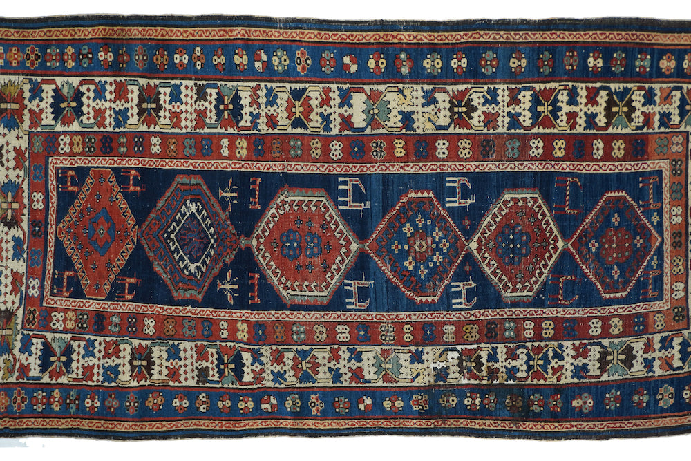 Antique Caucasian Shirvan Rug 3'9'' x 7'3''