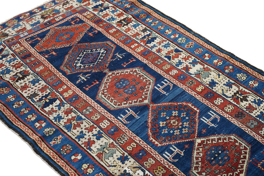 Antique Caucasian Shirvan Rug 3'9'' x 7'3''