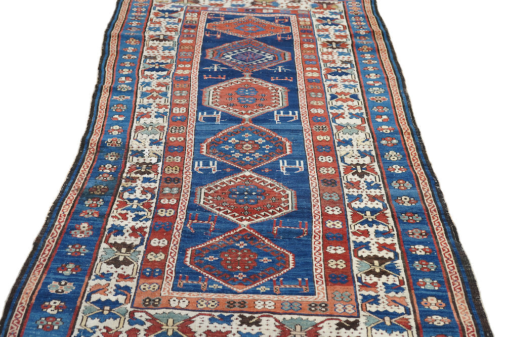 Antique Caucasian Shirvan Rug 3'9'' x 7'3''
