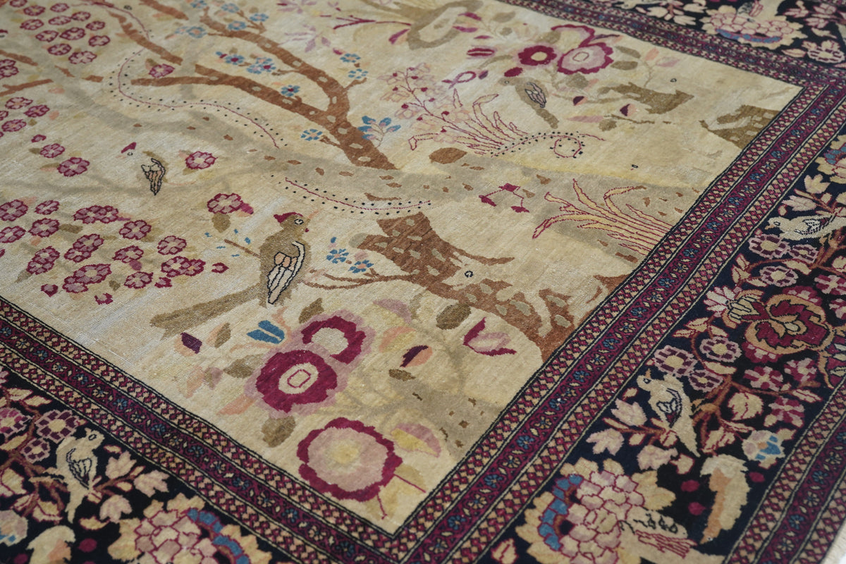 Antique Isfahan Rug 4'3'' x 6'10''