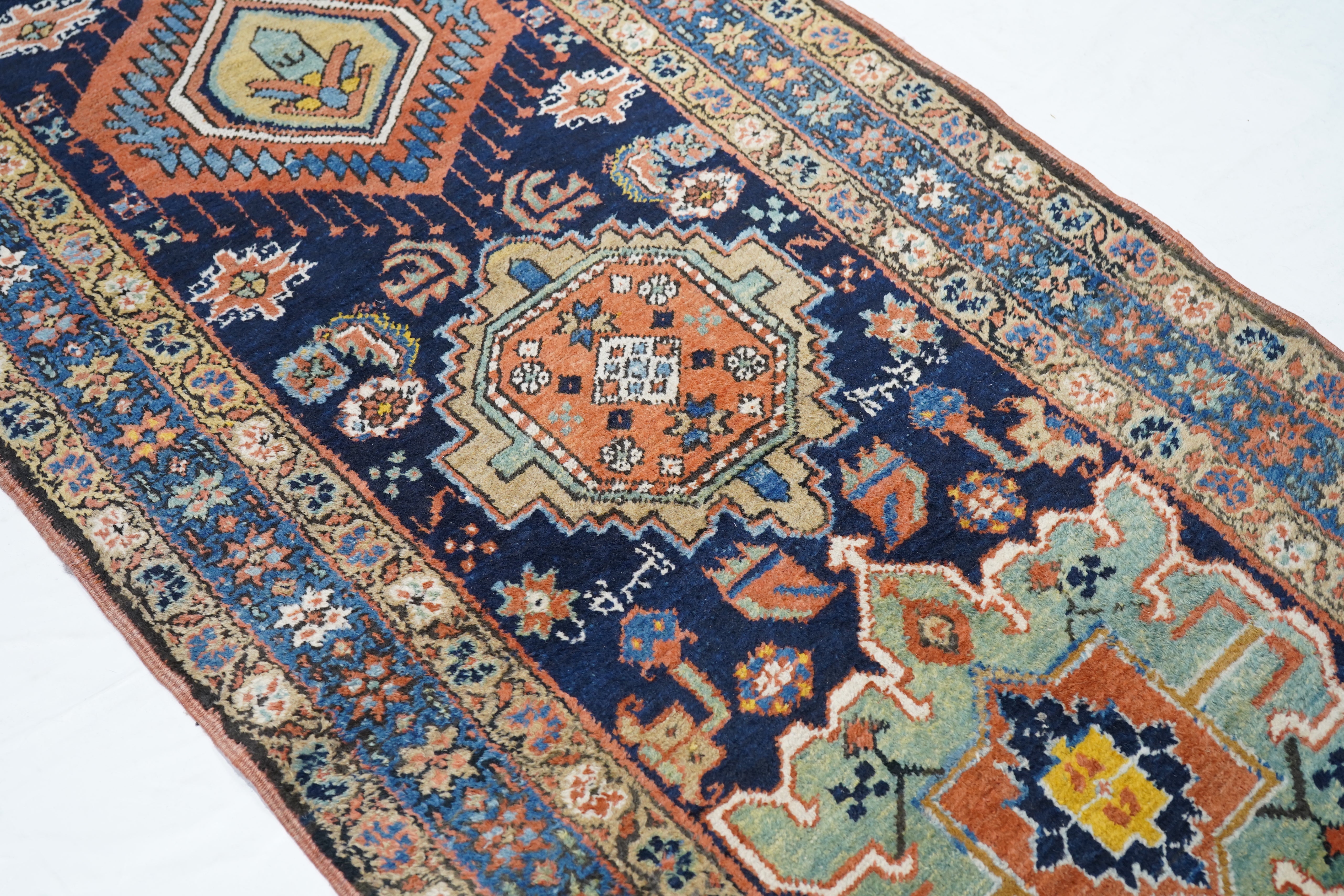 Antique Heriz Runner 3'4'' x 14'5''