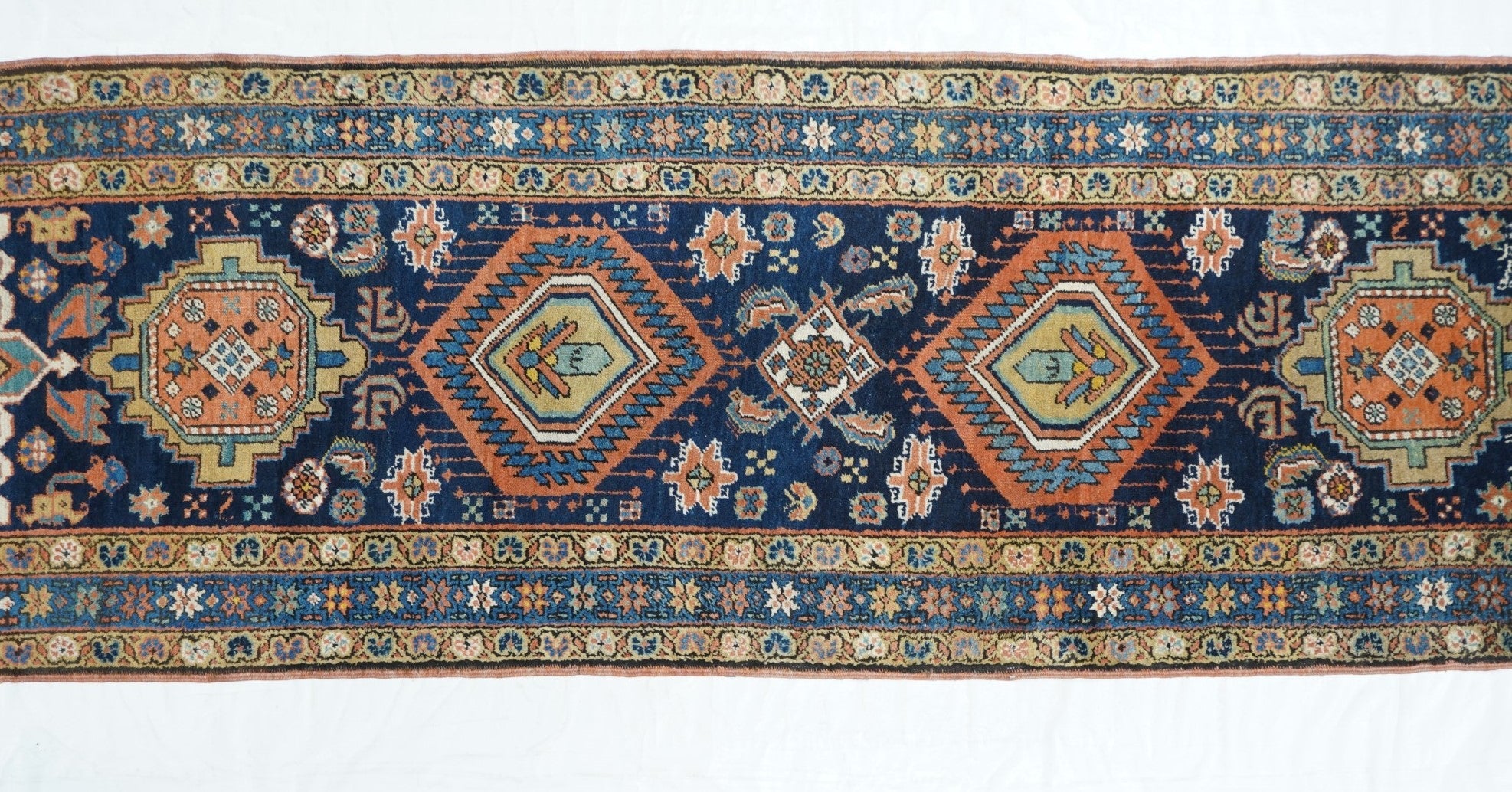 Antique Heriz Runner 3'4'' x 14'5''