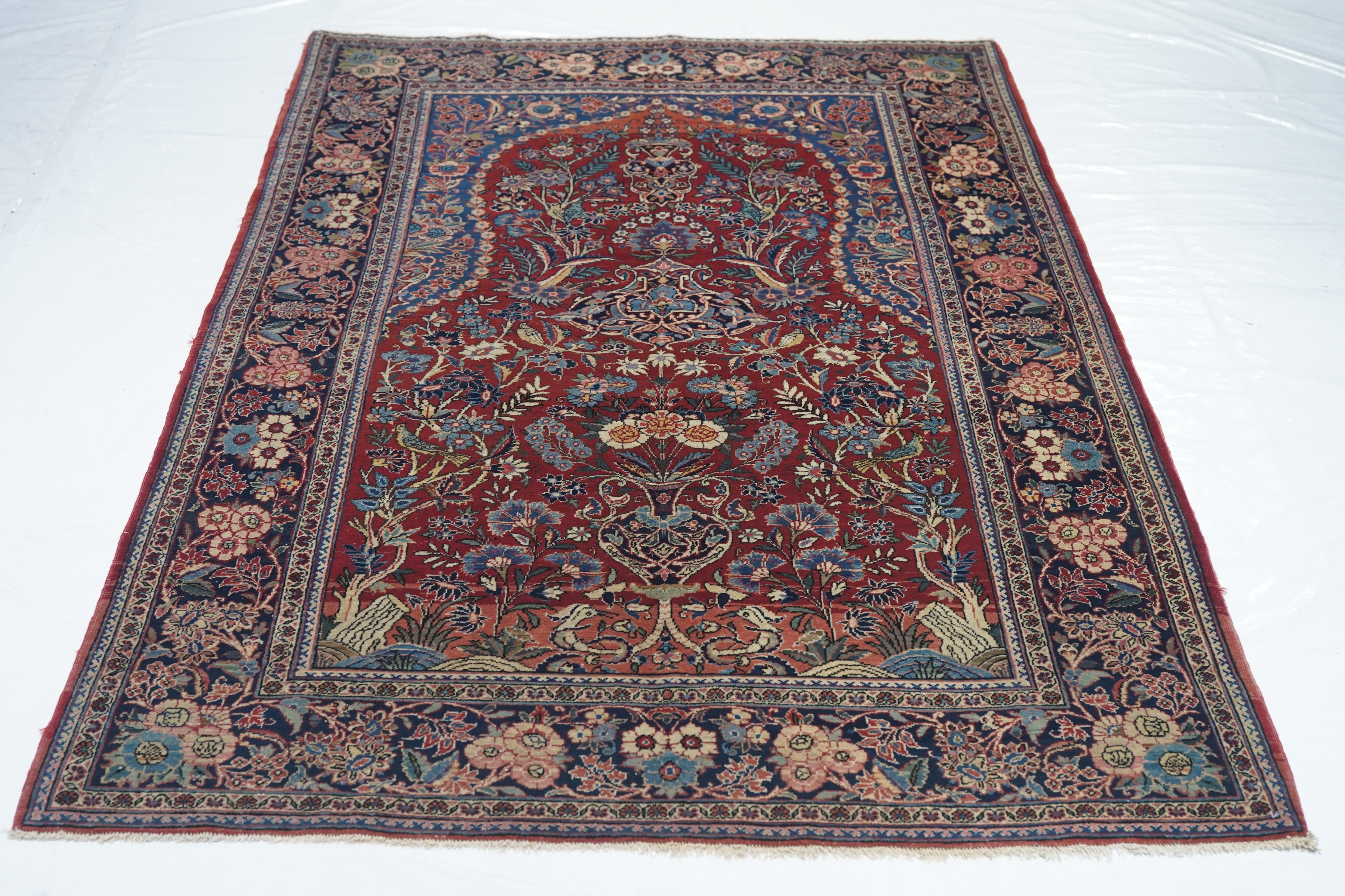 Vintage Kashan Rug 4'4'' x 6'6''