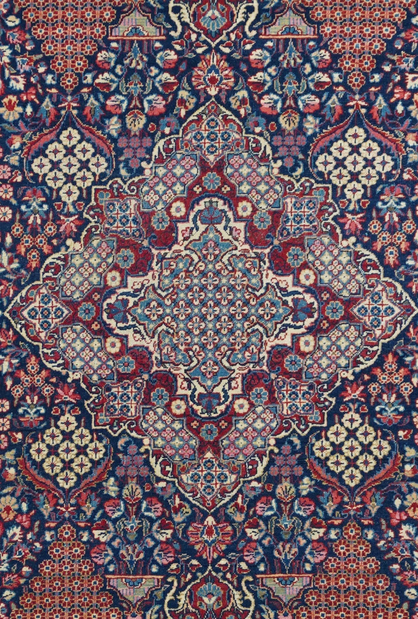 Antique Dabir Kashan Rug 4'4'' x 6'8''