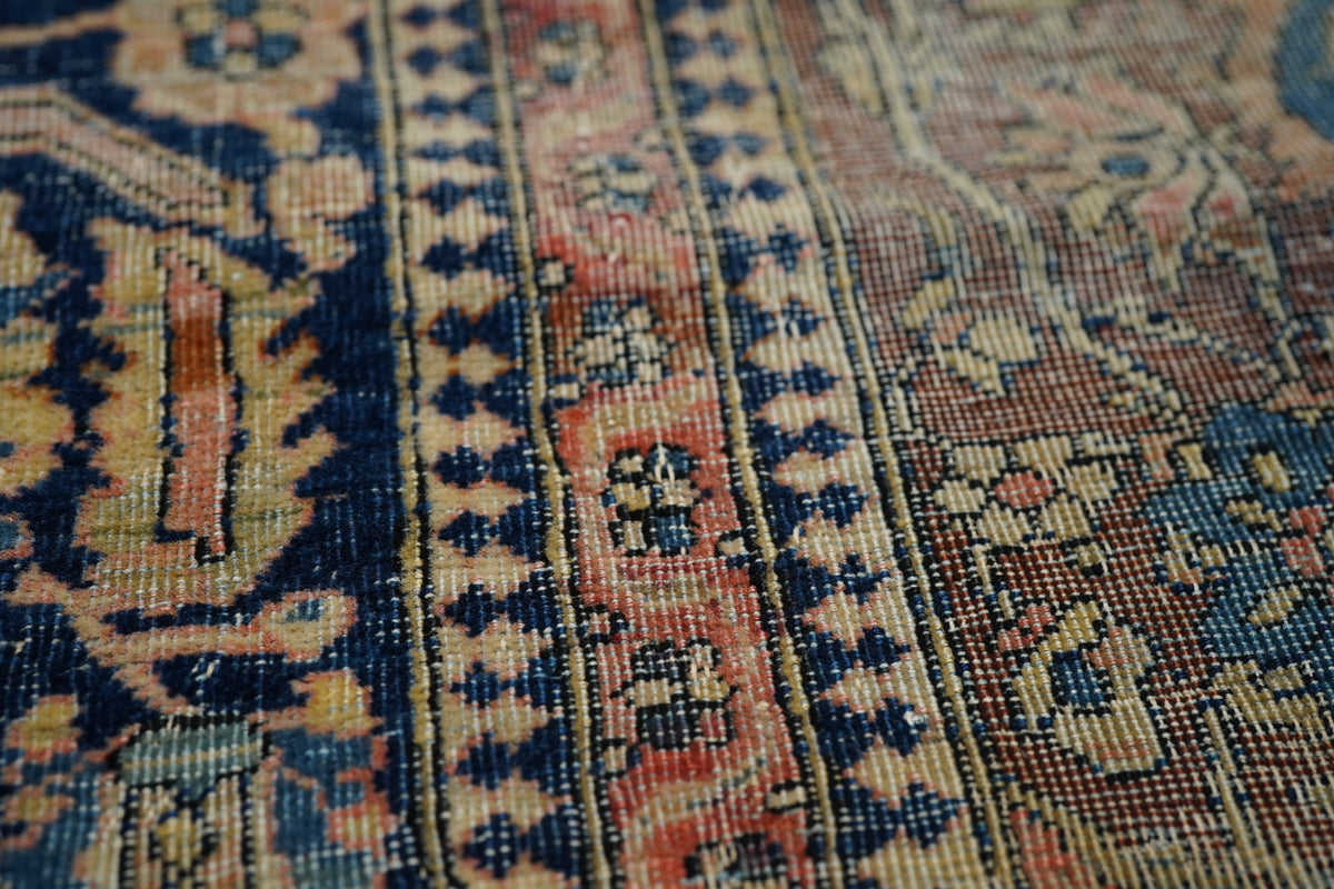 Antique Mohtasham Kashan Rug 4'6'' x 6'8''