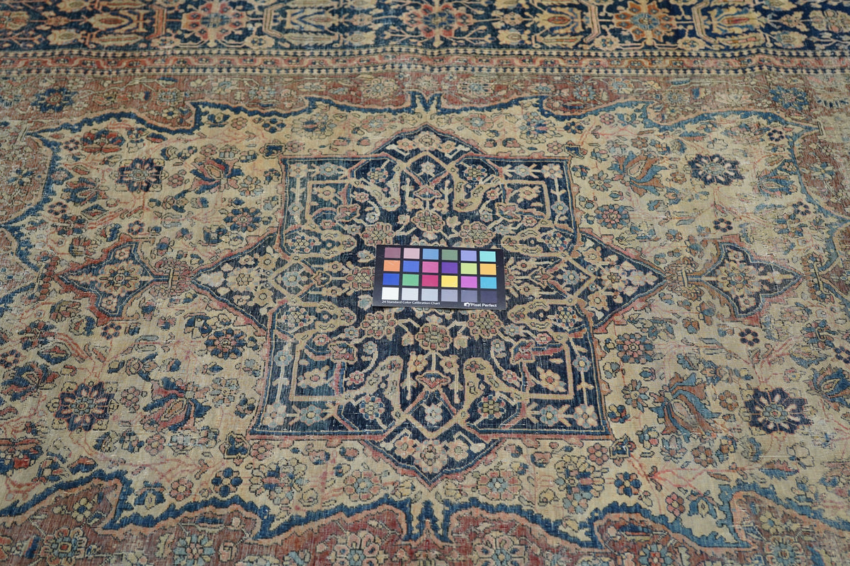 Antique Mohtasham Kashan Rug 4'6'' x 6'8''