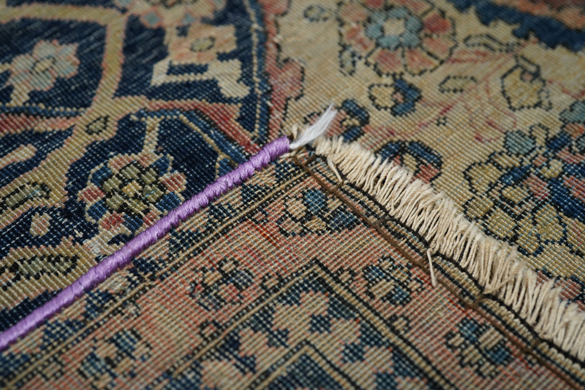 Antique Mohtasham Kashan Rug 4'6'' x 6'8''