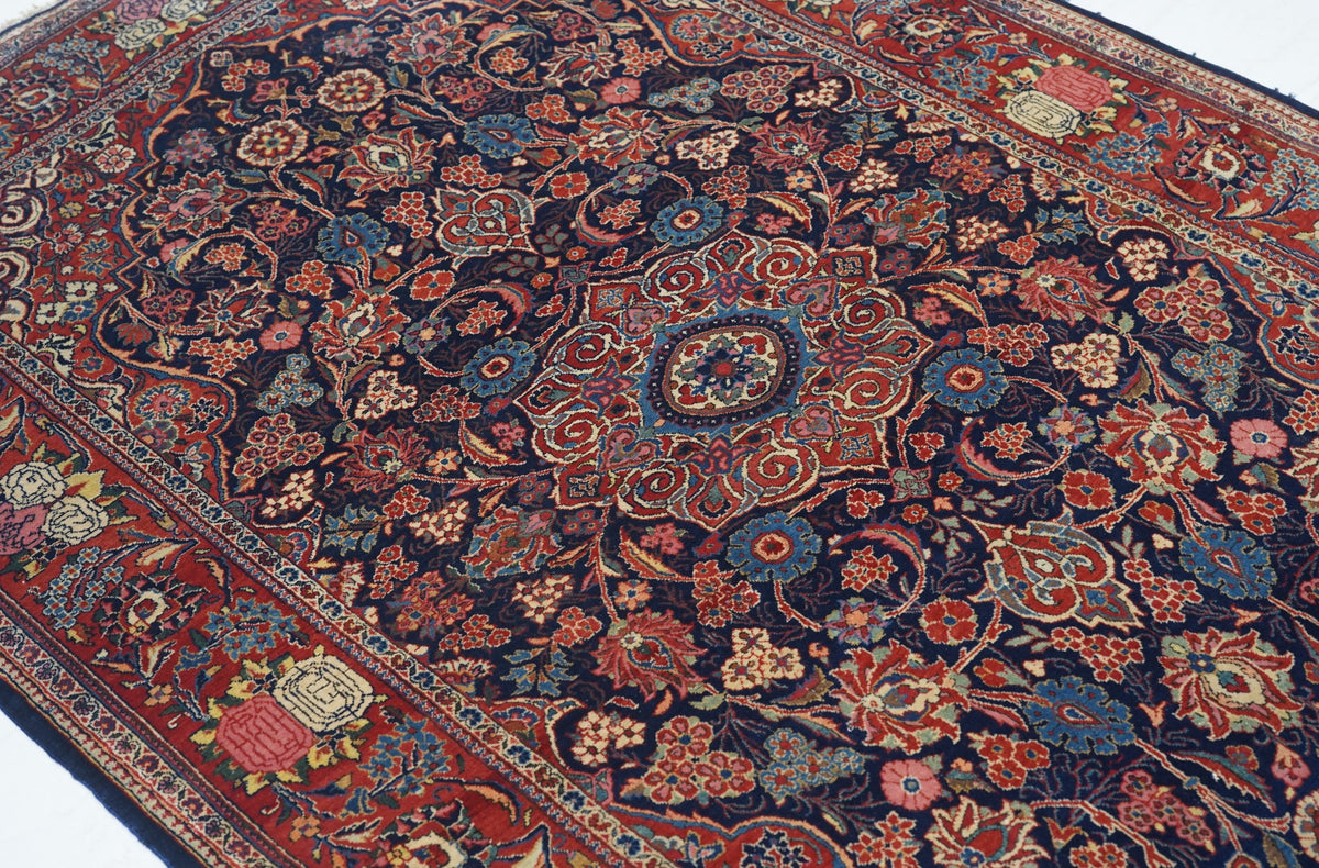 Vintage Kashan Rug 4'8'' x 7'7''