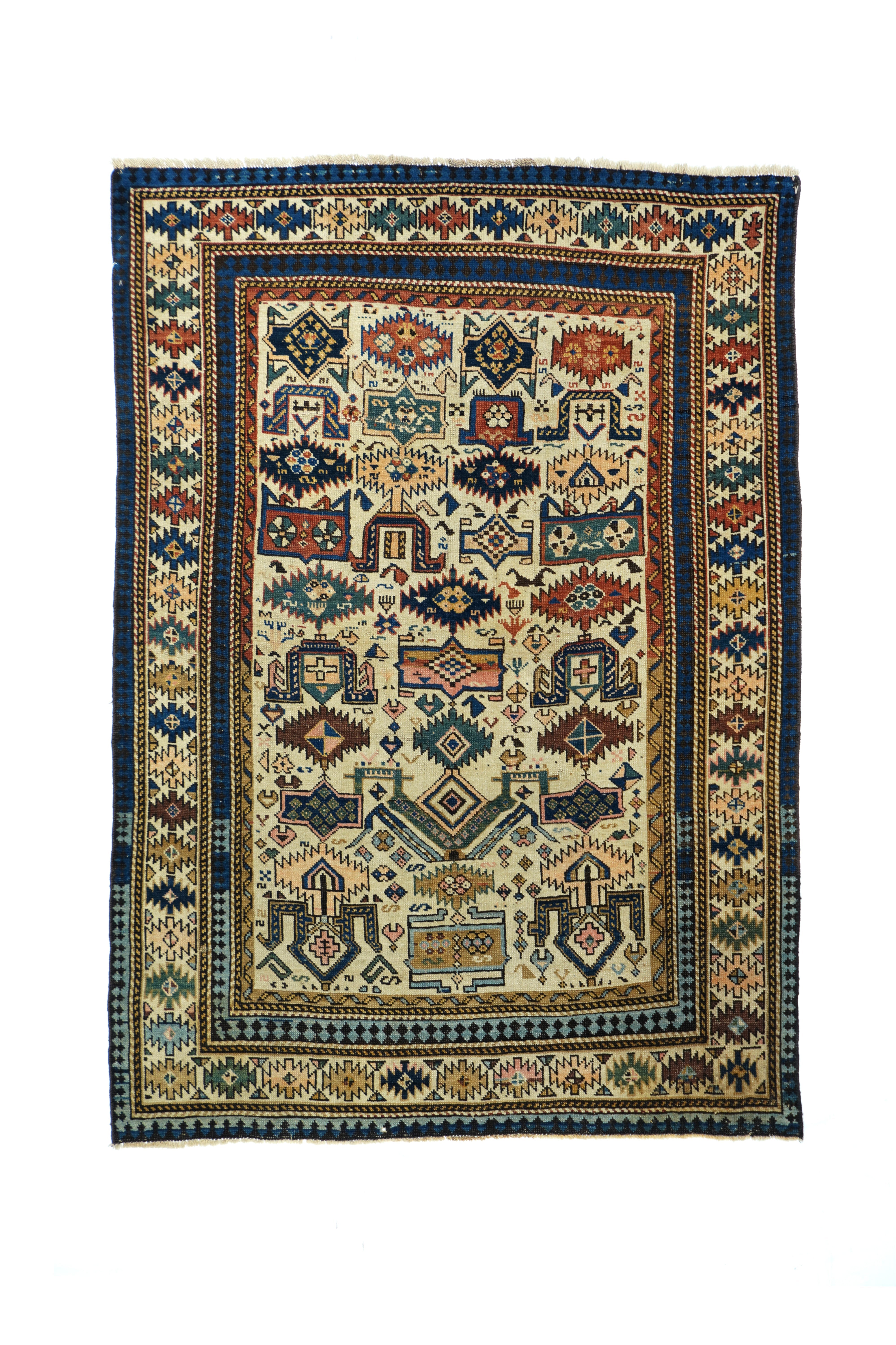Antique Caucasian Zeikor Rug 4'0" x 5'5''