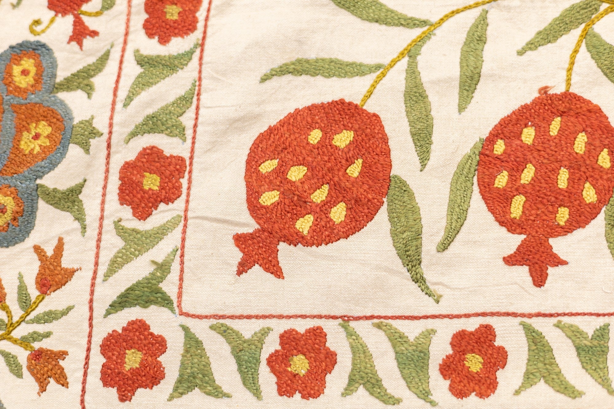 Antique Suzani Rug 6'2" x 7'11