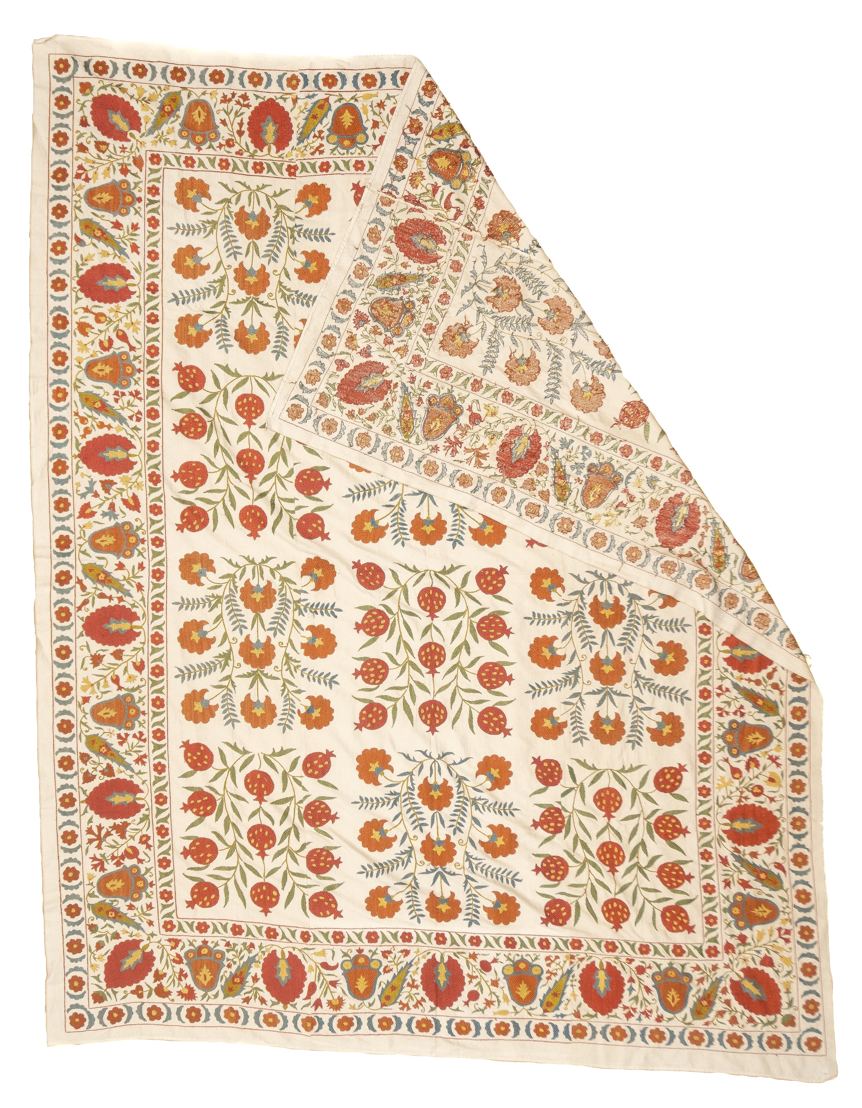 Antique Suzani Rug 6'2" x 7'11