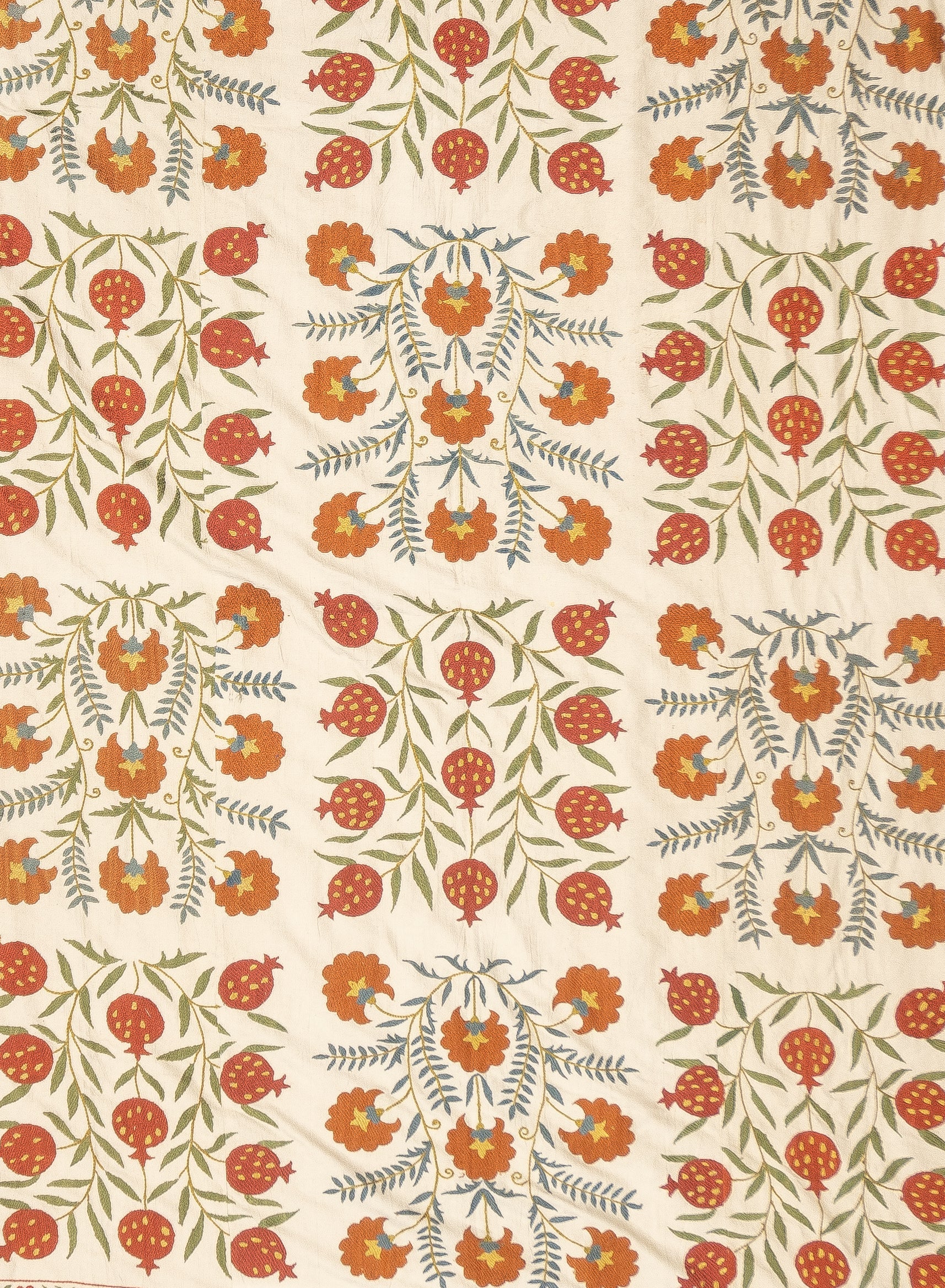 Antique Suzani Rug 6'2" x 7'11