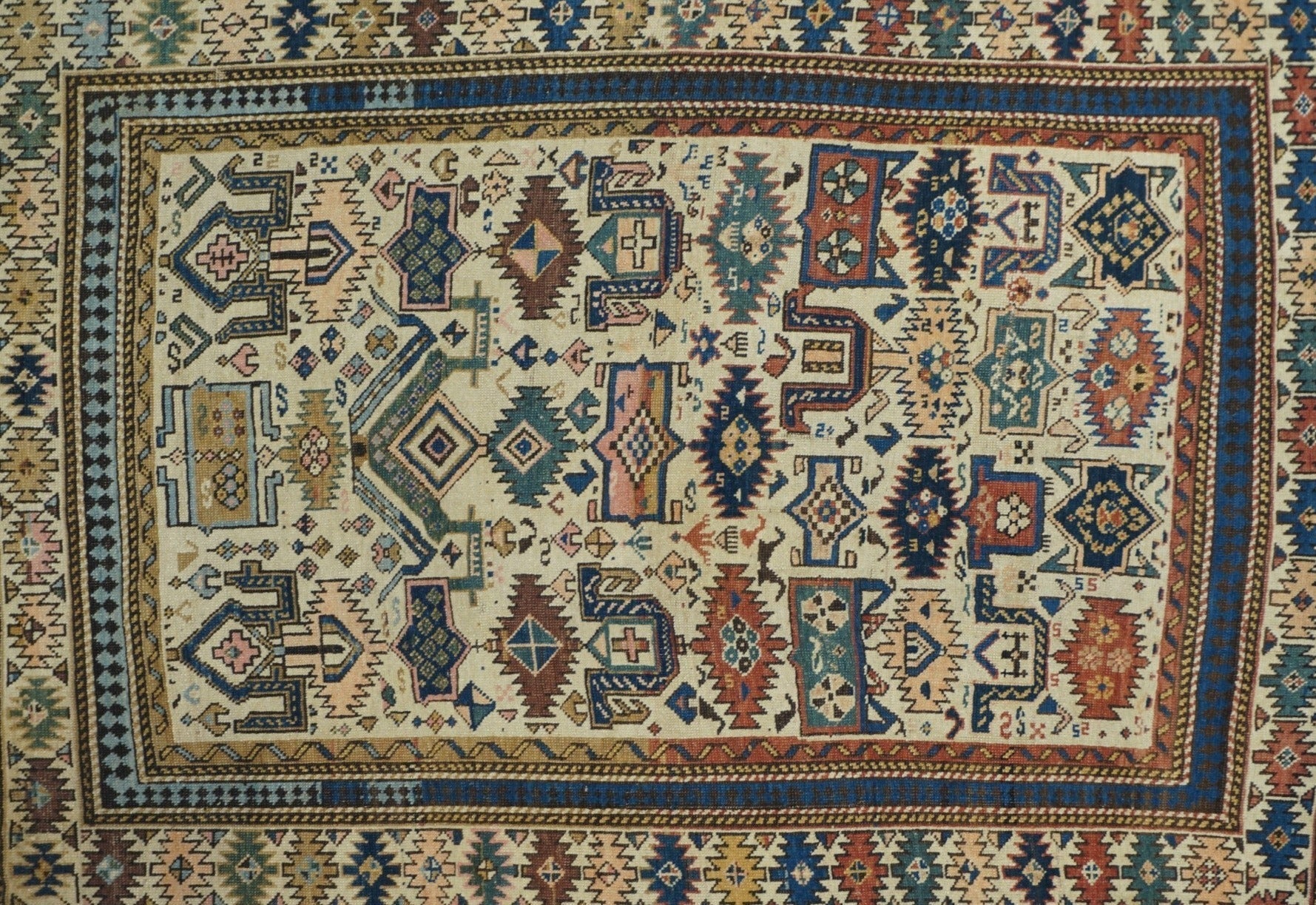 Antique Caucasian Zeikor Rug 4'0" x 5'5''