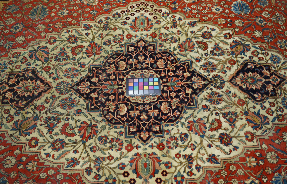 Antique Mohtashem Kashan Rug 9'0" x 12'6''