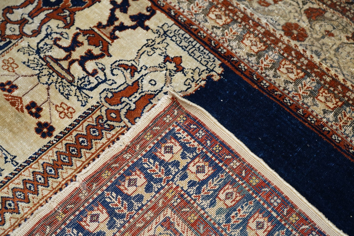 Antique Silk Rug 3'6'' x 13'9''