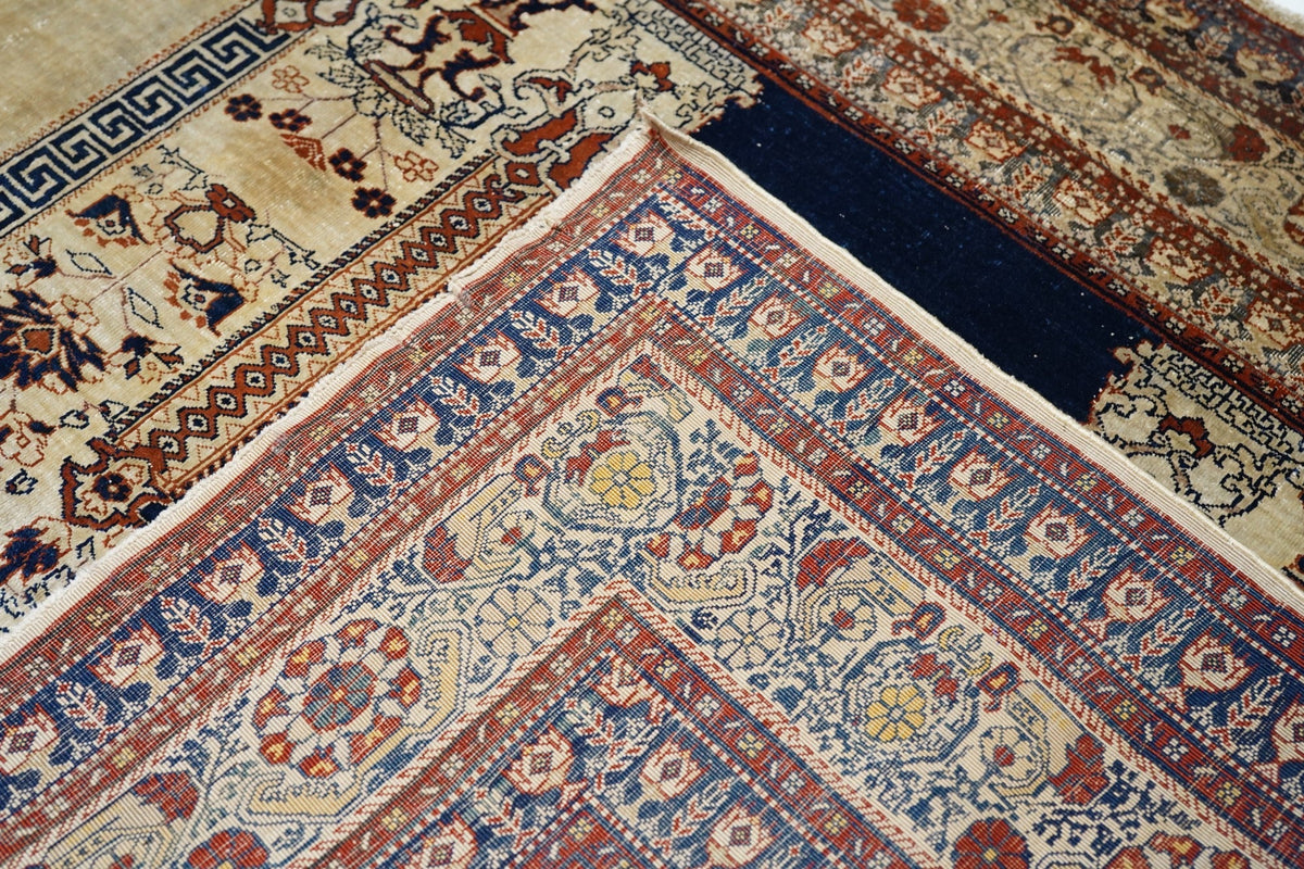 Antique Silk Rug 3'6'' x 13'9''