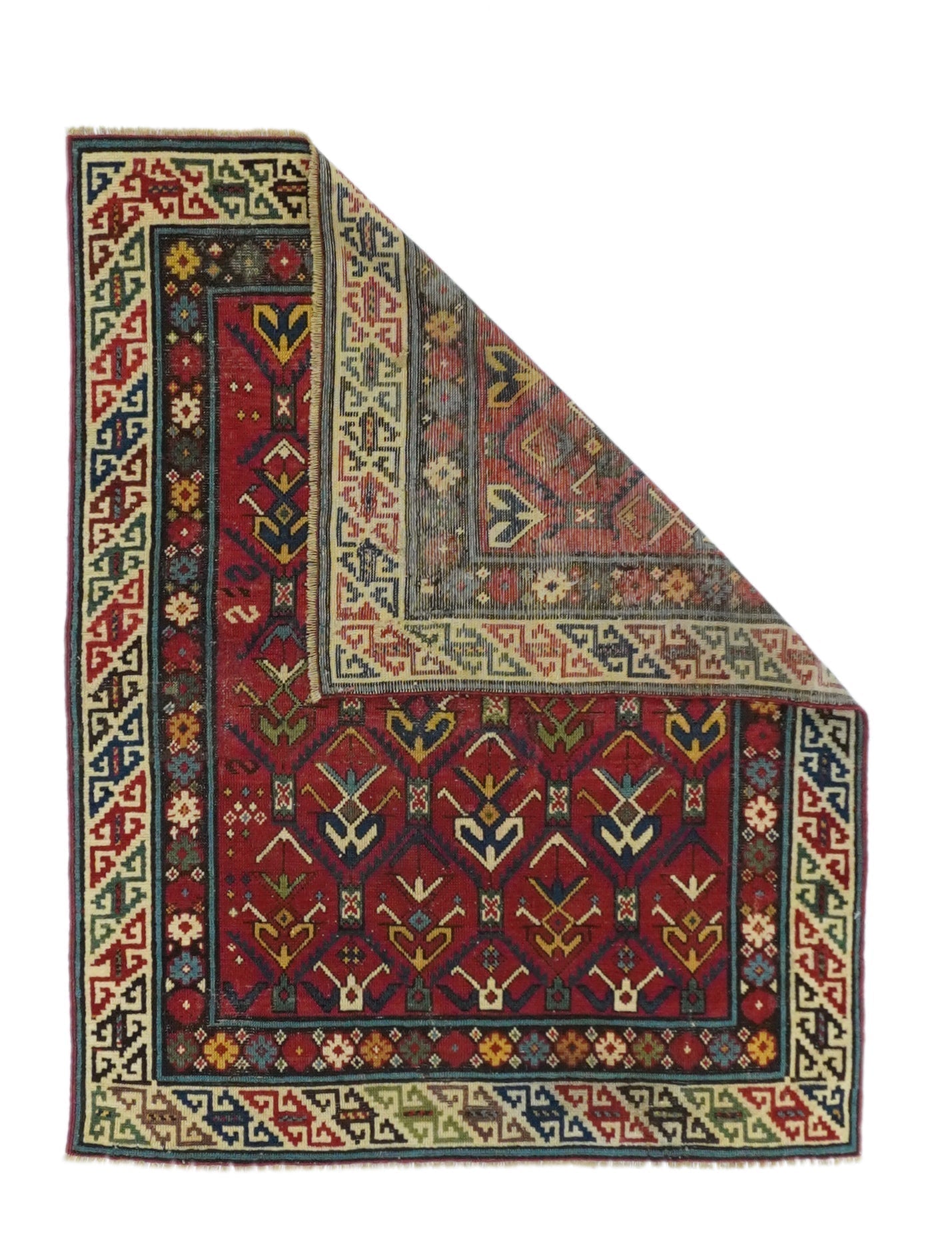 Antique Kuba Rug 3'1'' x 3'10''