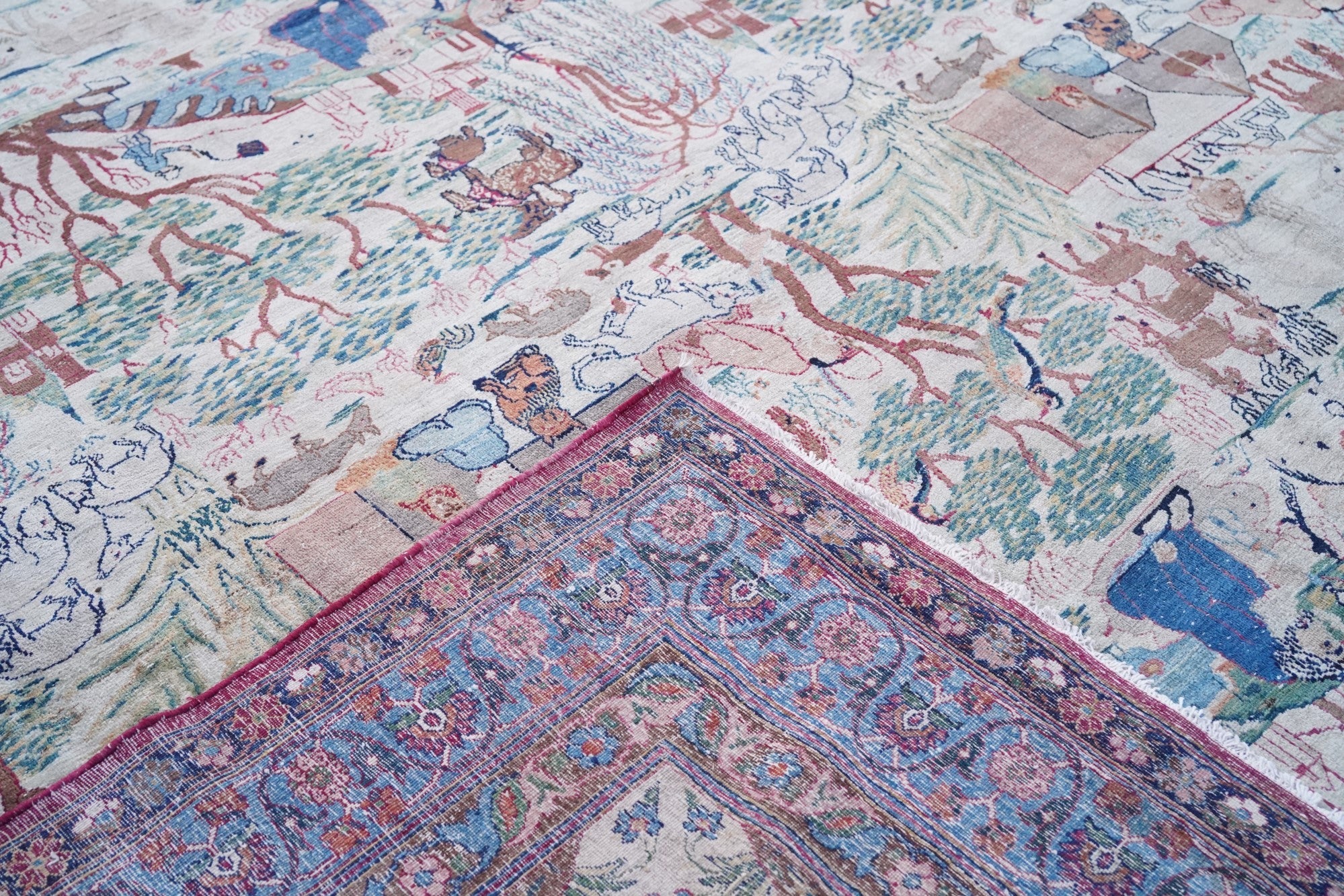 Antique Lavar Kerman Rug 21' x 29' 6'