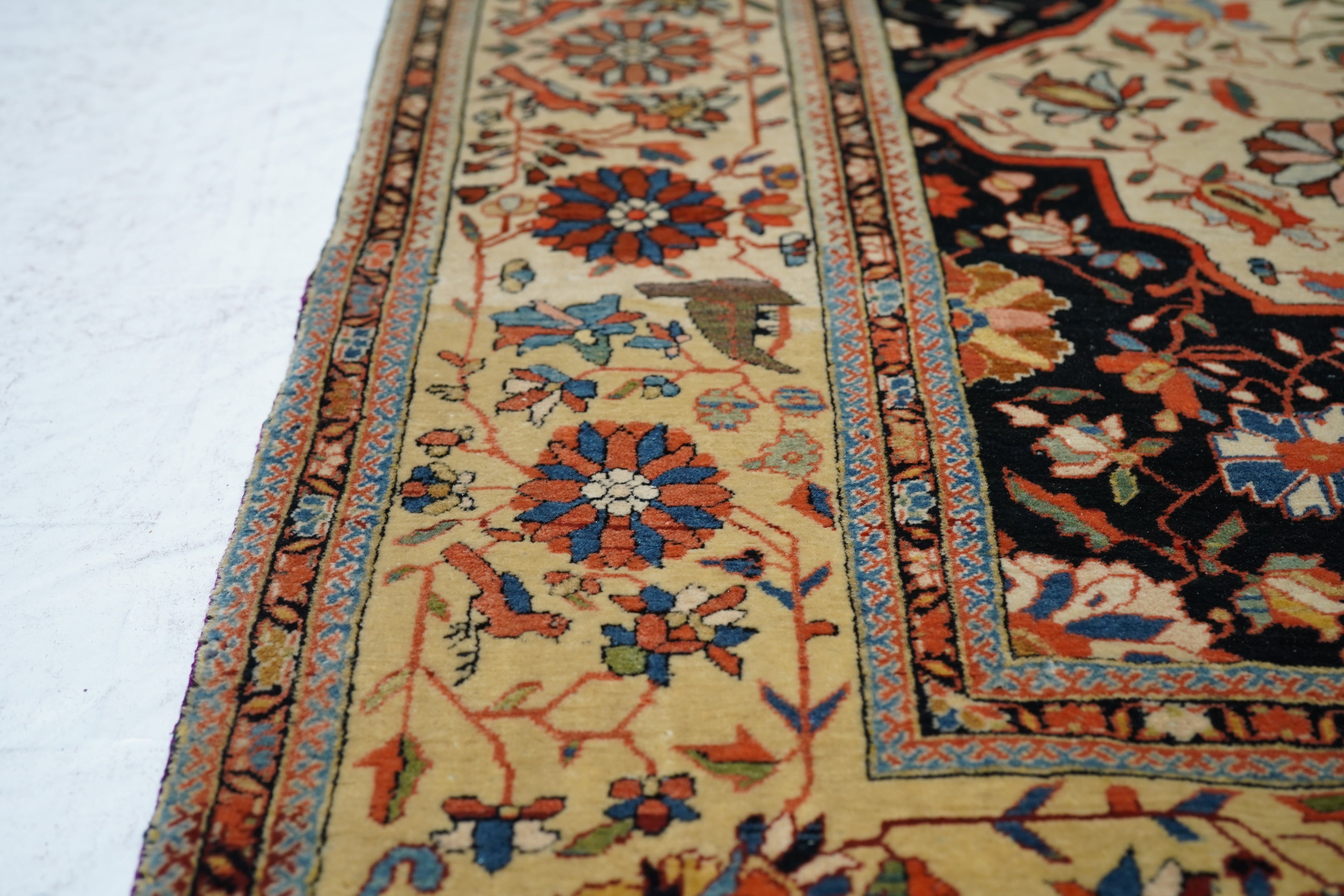 Antique Kashan Rug 4'6'' x 6'3''