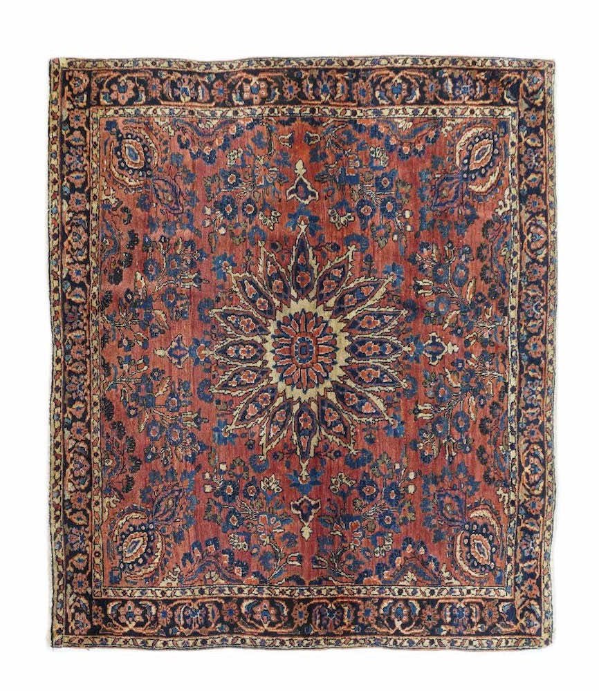 Antique Sarouk Rug 3'8'' x 4'1''