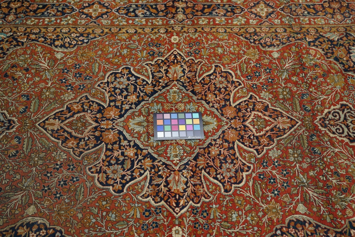 Antique Mohtasham Kashan Rug 4'4'' x 6'8''