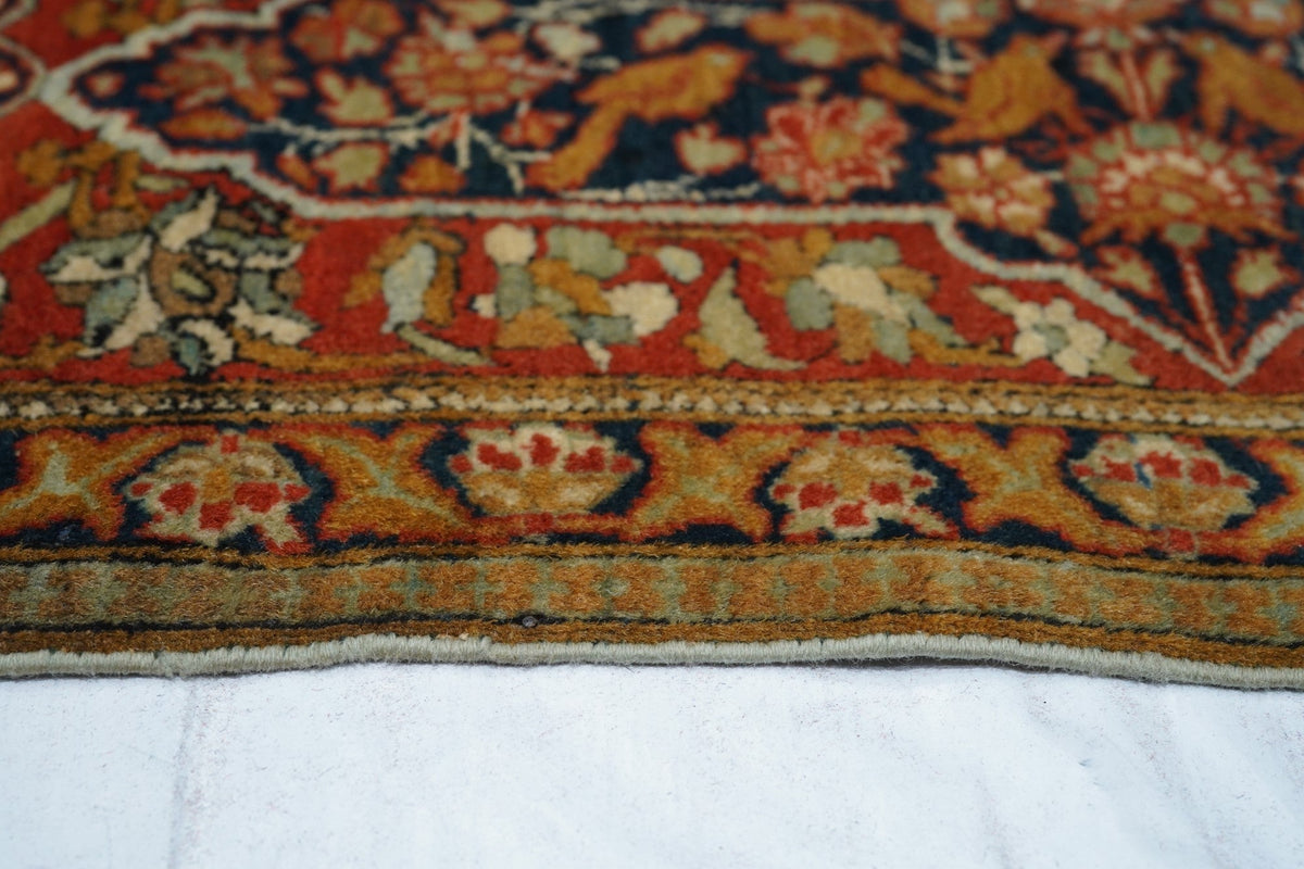Antique Mohtasham Kashan Rug 4'4'' x 6'8''