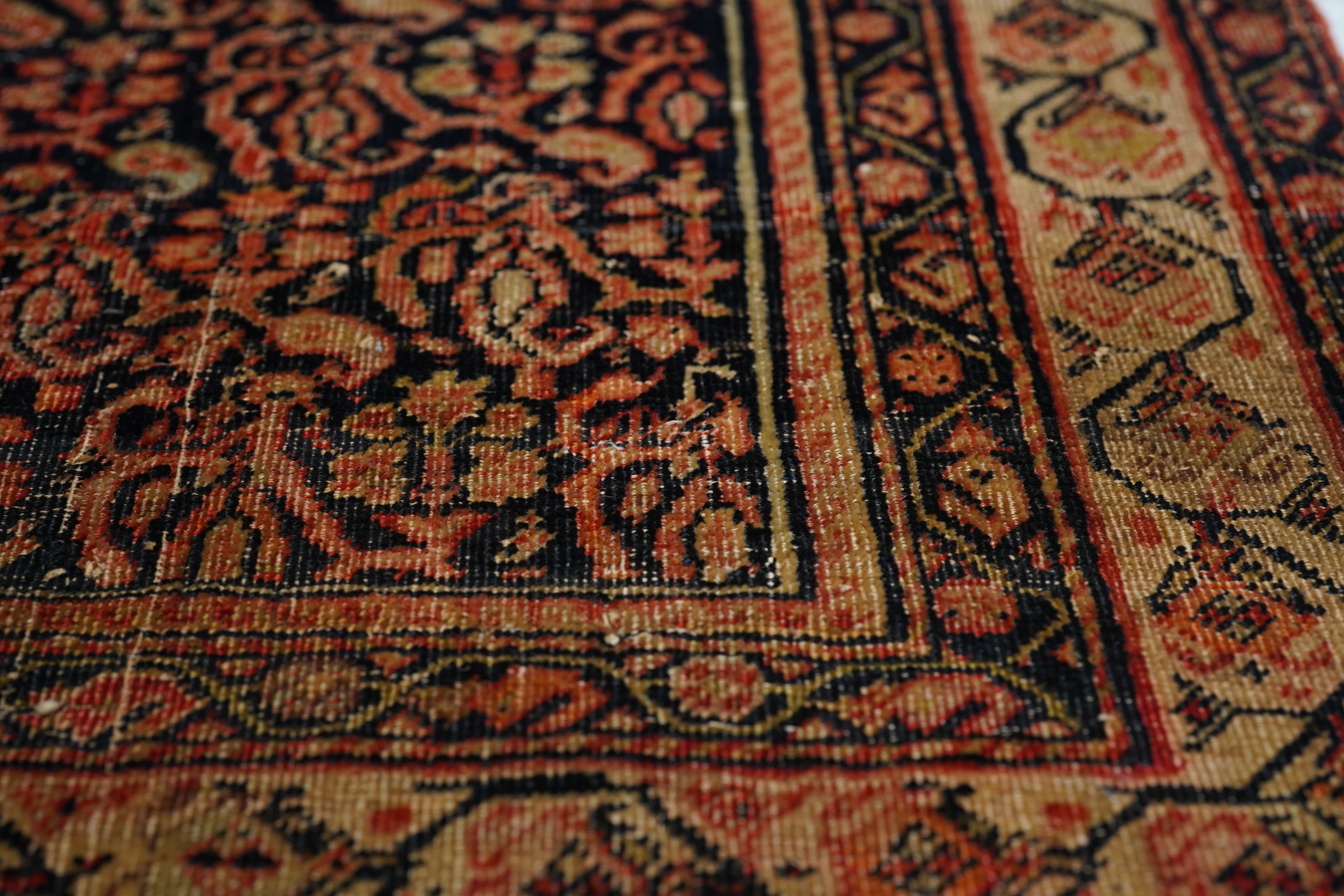 Antique Farahan Sarouk Rug 3' 5" x 5' 10"