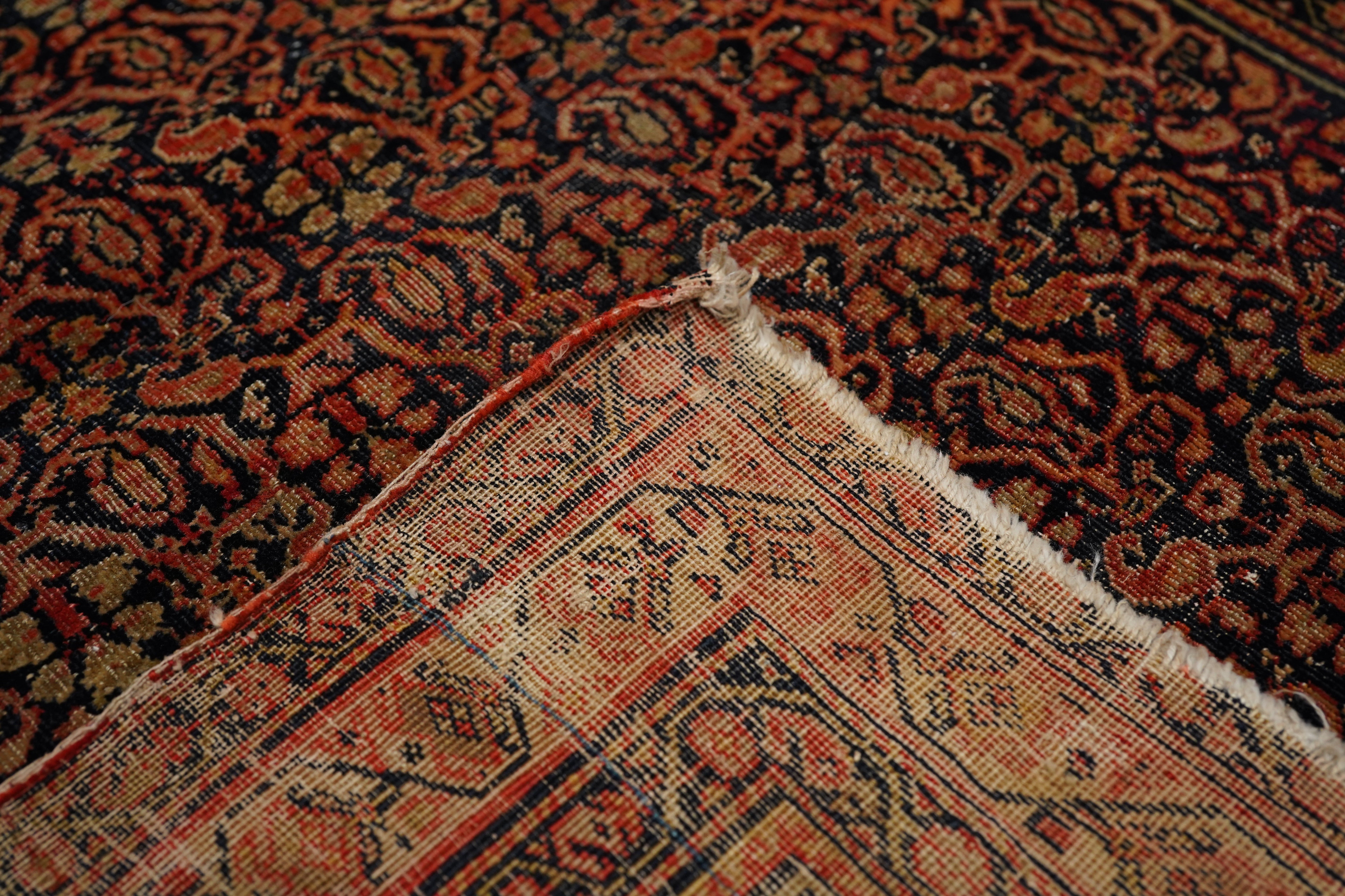 Antique Farahan Sarouk Rug 3' 5" x 5' 10"