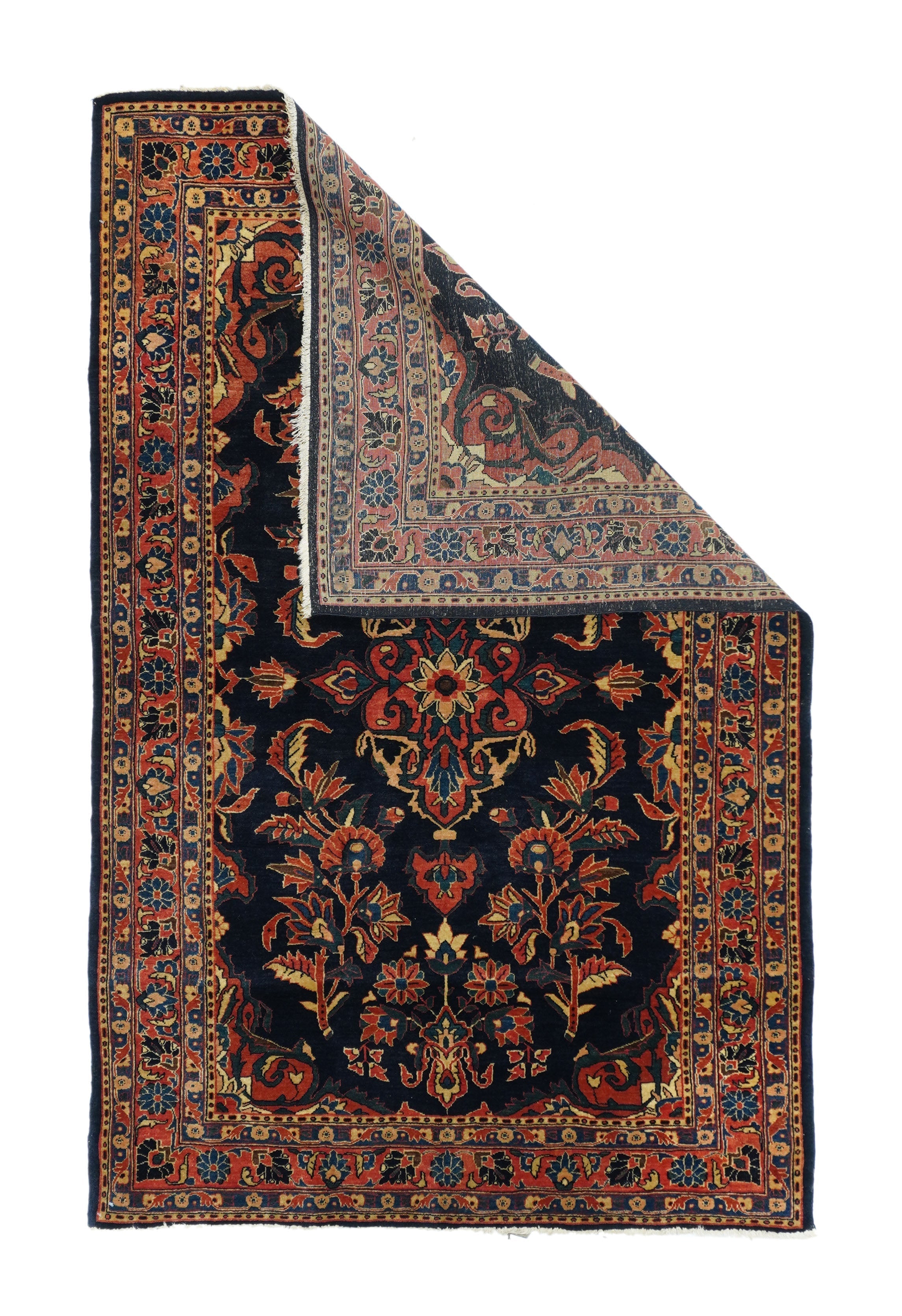 Antique Farahan Sarouk Rug 4'4'' x 6'6''