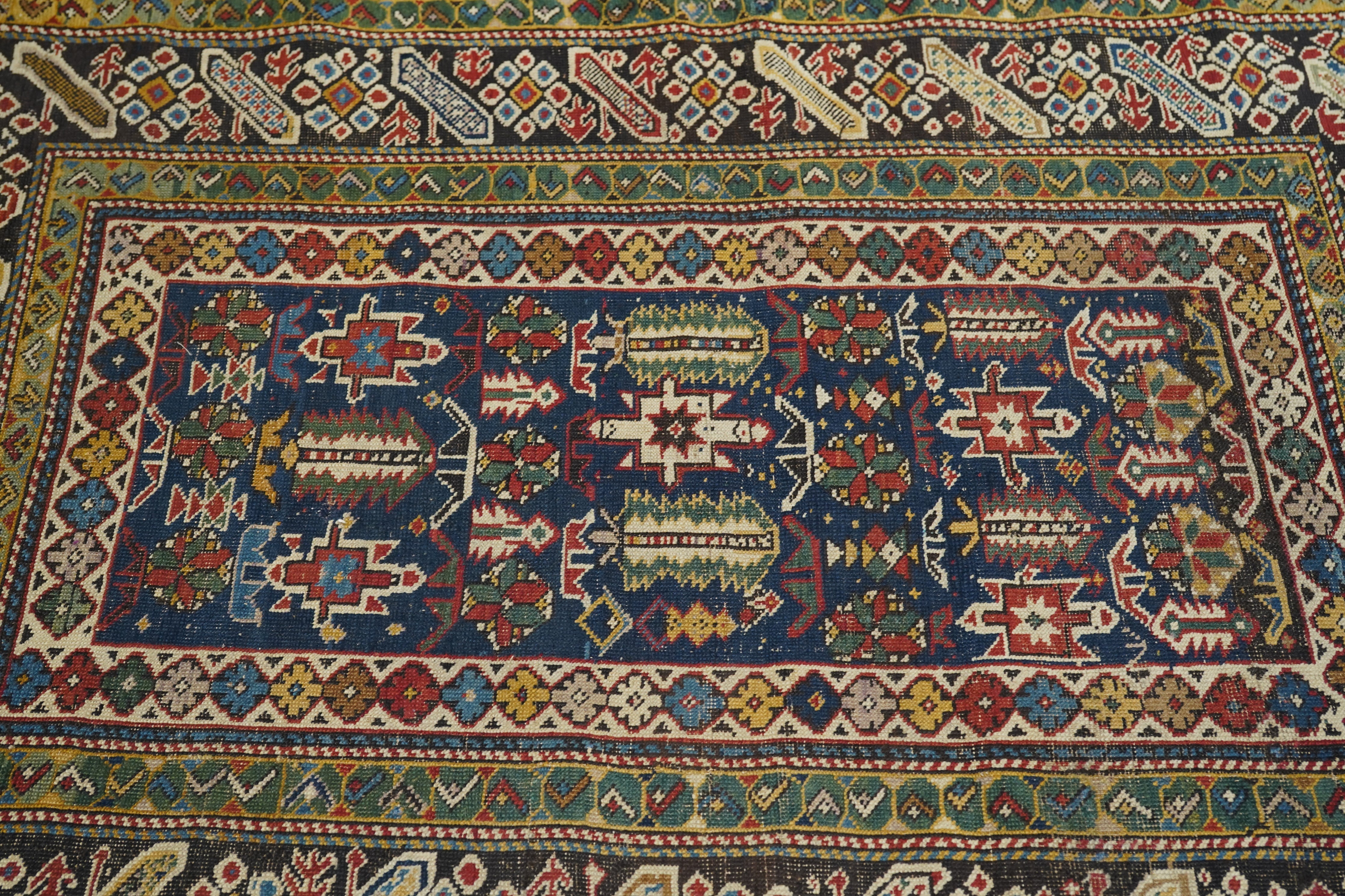 Antique Caucasian Kuba Rug 3'4'' x 4'8''