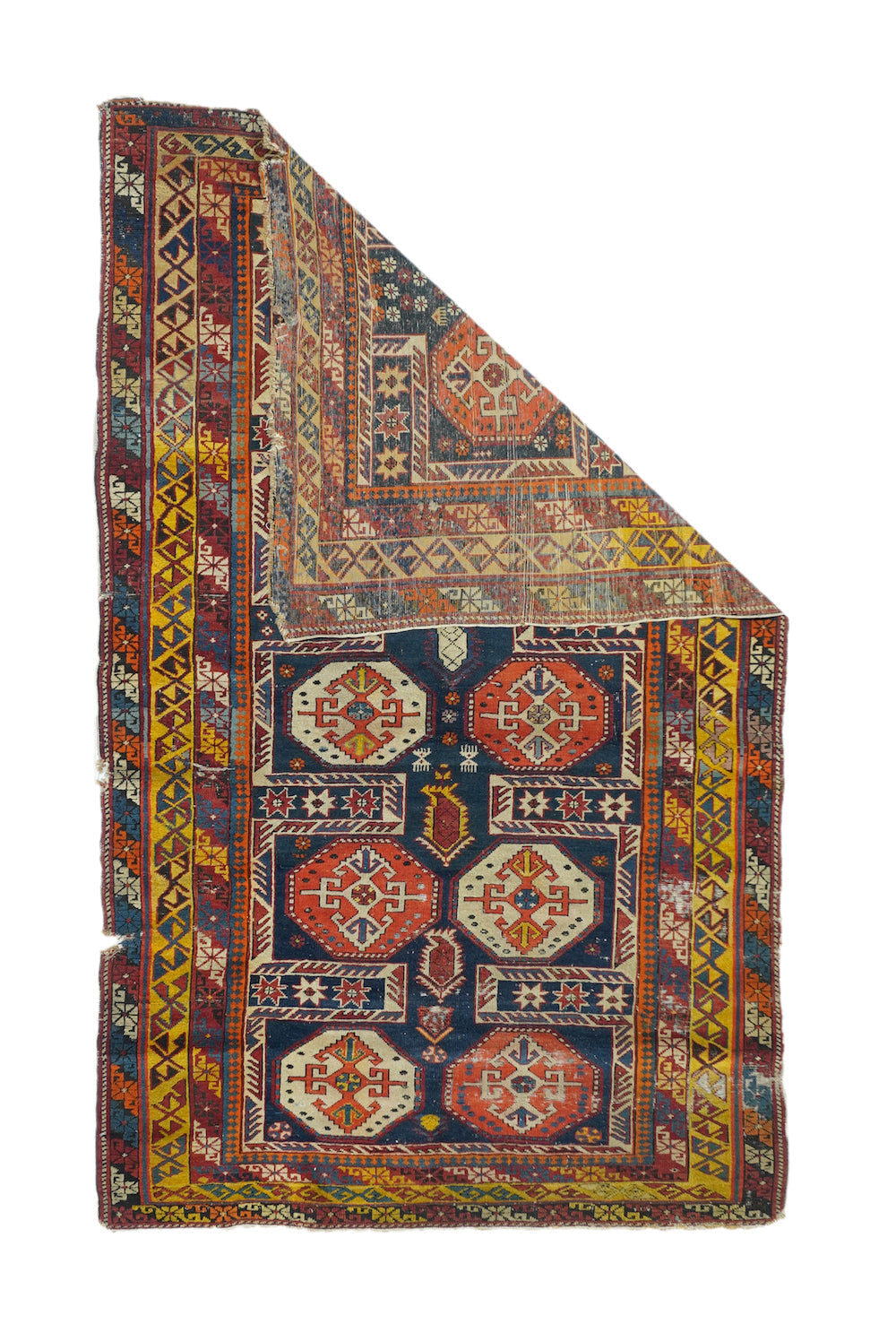 Antique Caucasian Kuba Rug 3'9'' x 6'3''