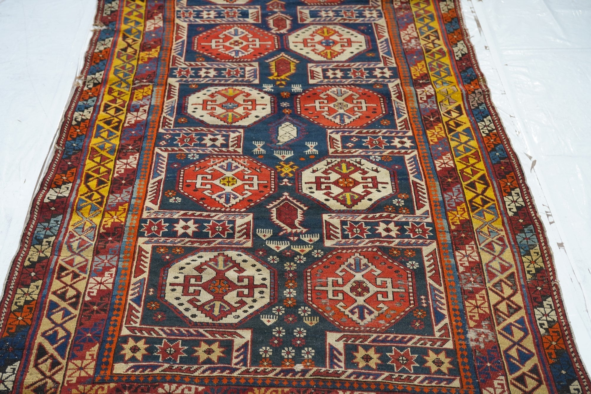 Antique Caucasian Kuba Rug 3'9'' x 6'3''