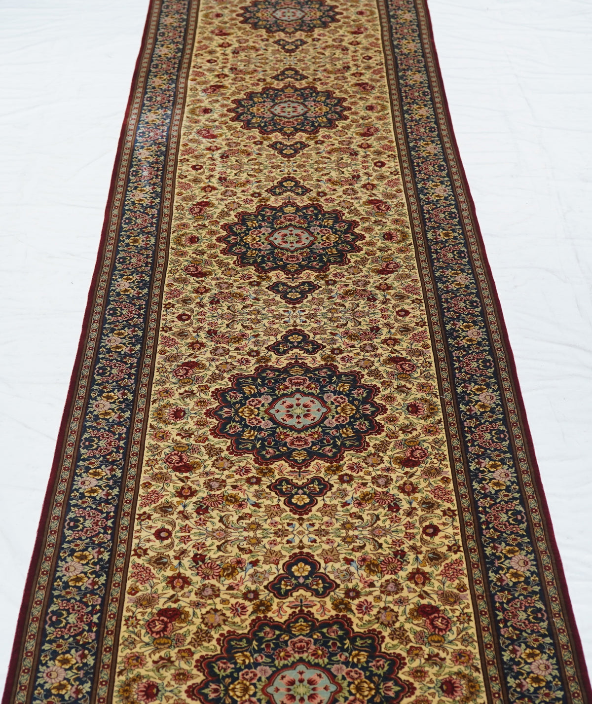 Fine Silk Qum Runner 2'8'' x 11'9''