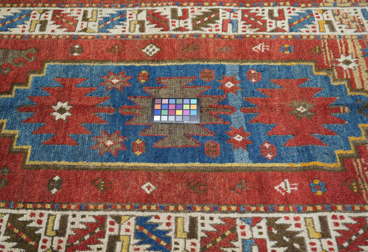 Antique Caucasian Kazak Rug 4'1'' x 5'8''